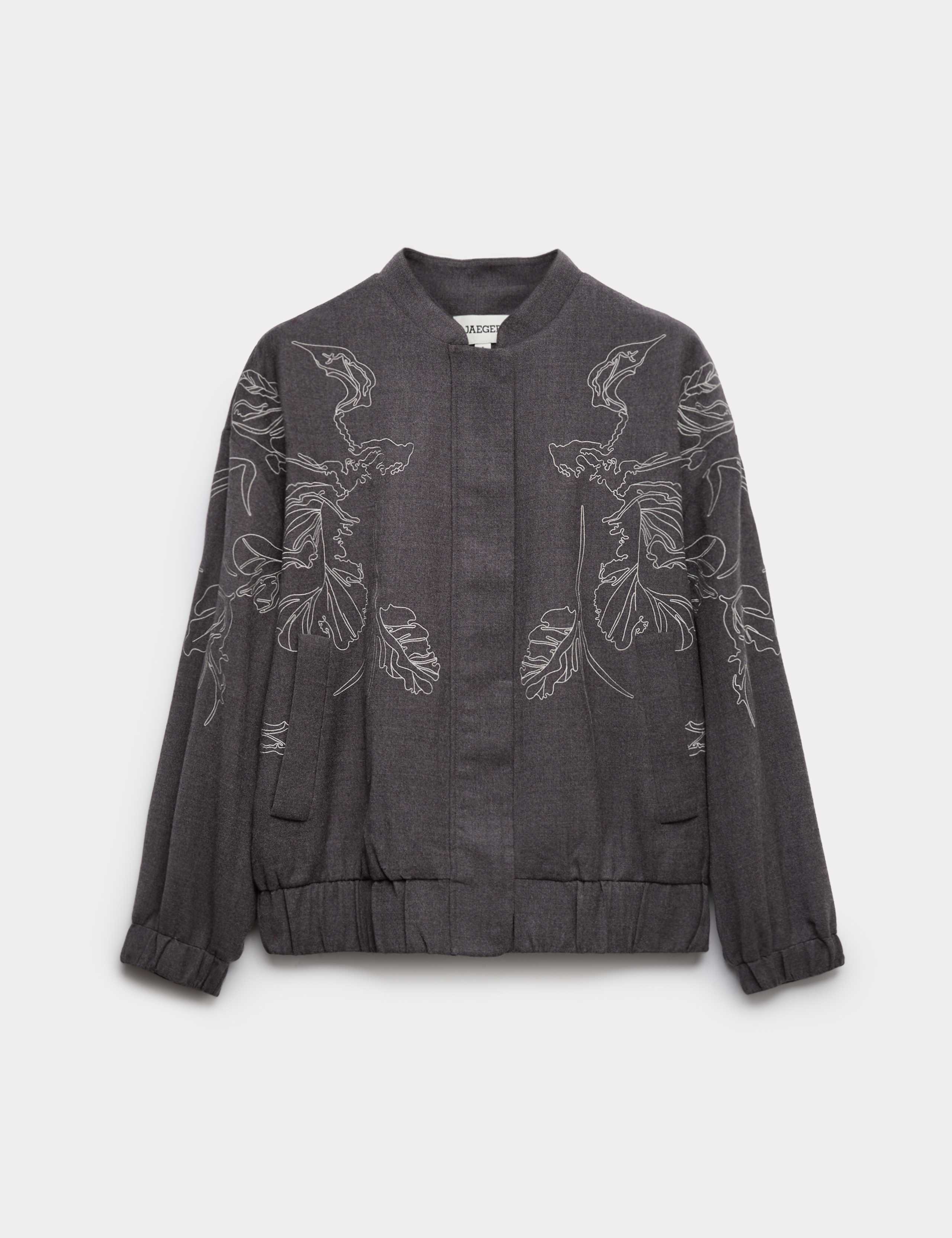 Wool Rich Flannel Embroidered Jacket 1 of 2