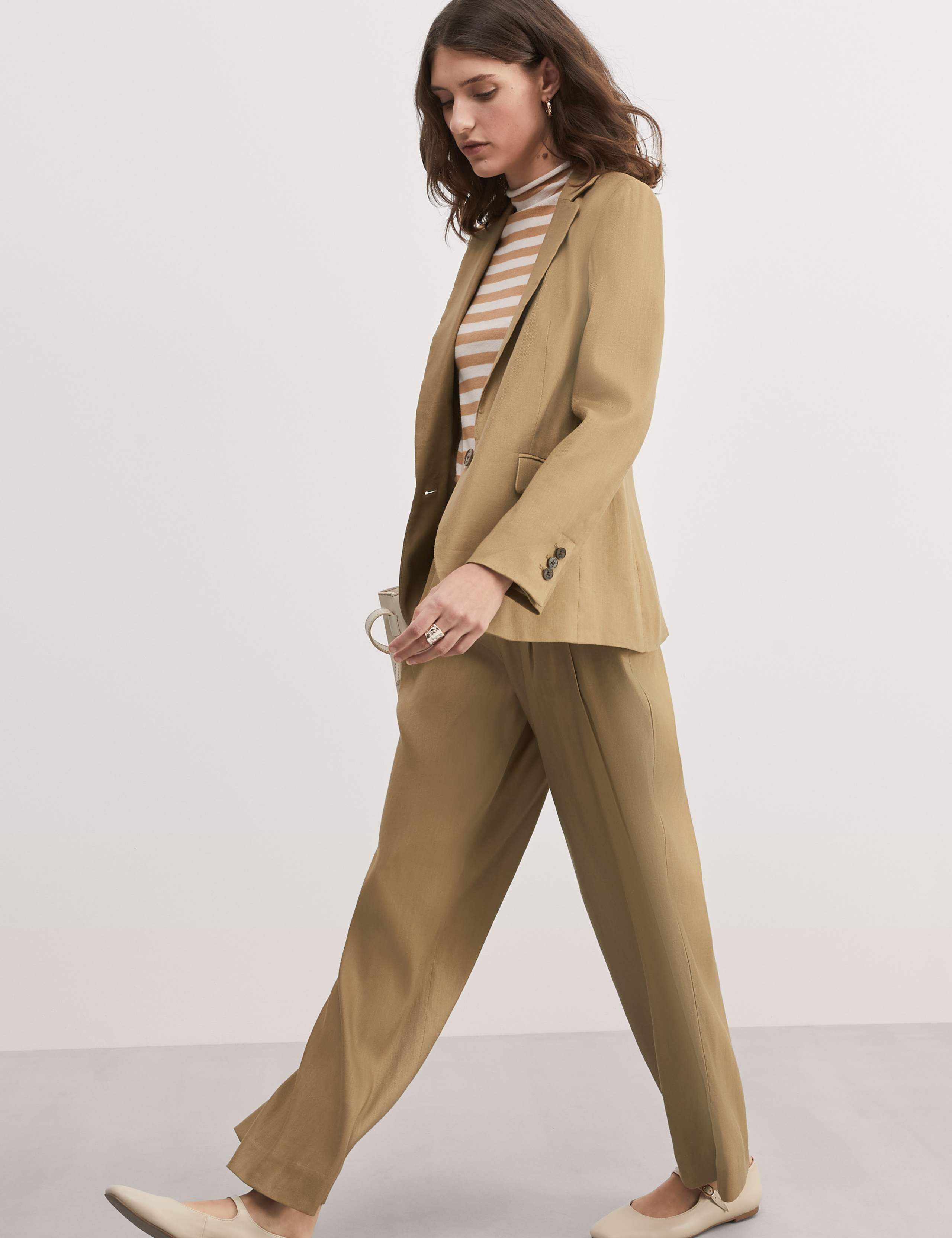 Linen Blend Single Breasted Blazer 5 of 10