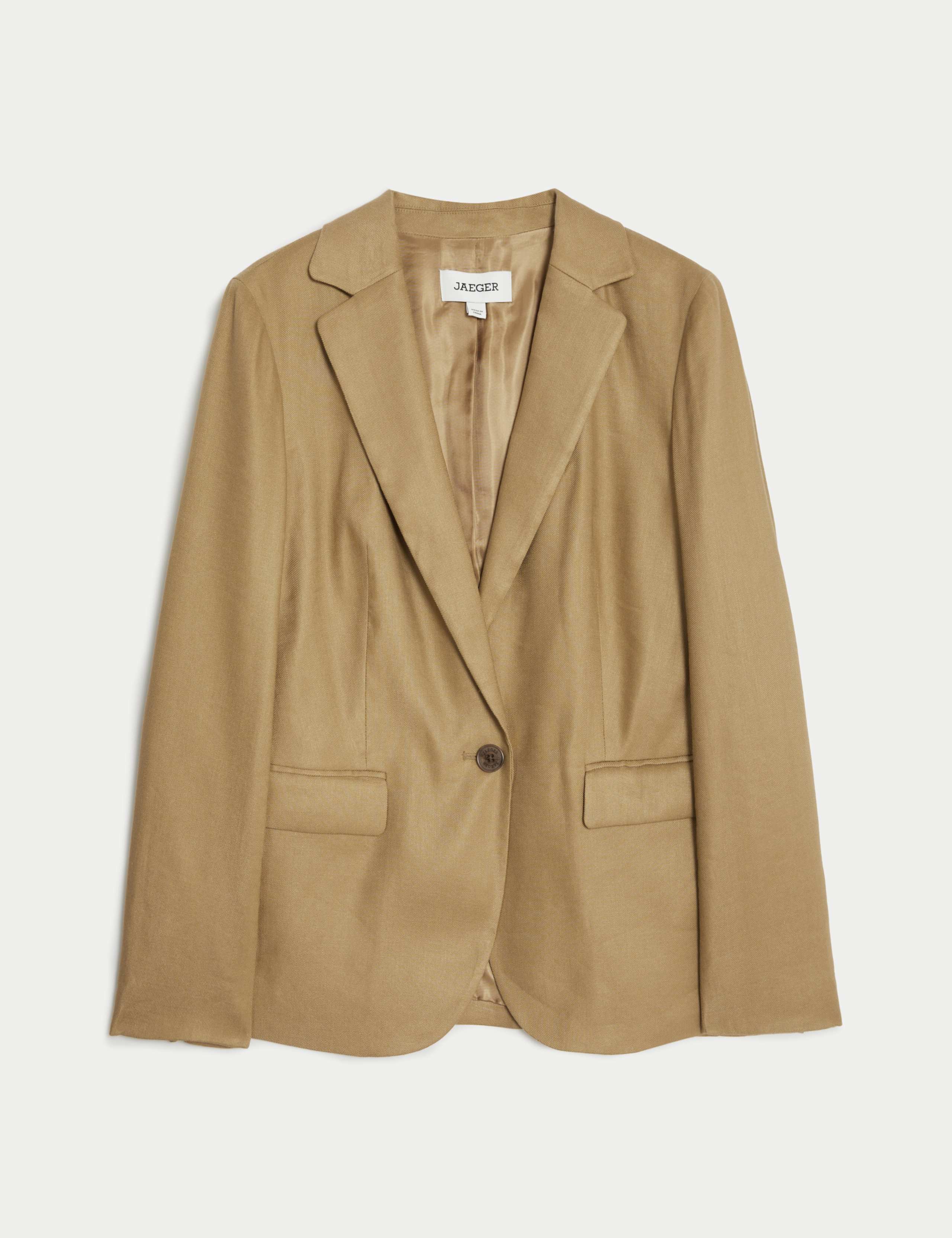 Linen Blend Single Breasted Blazer 2 of 10