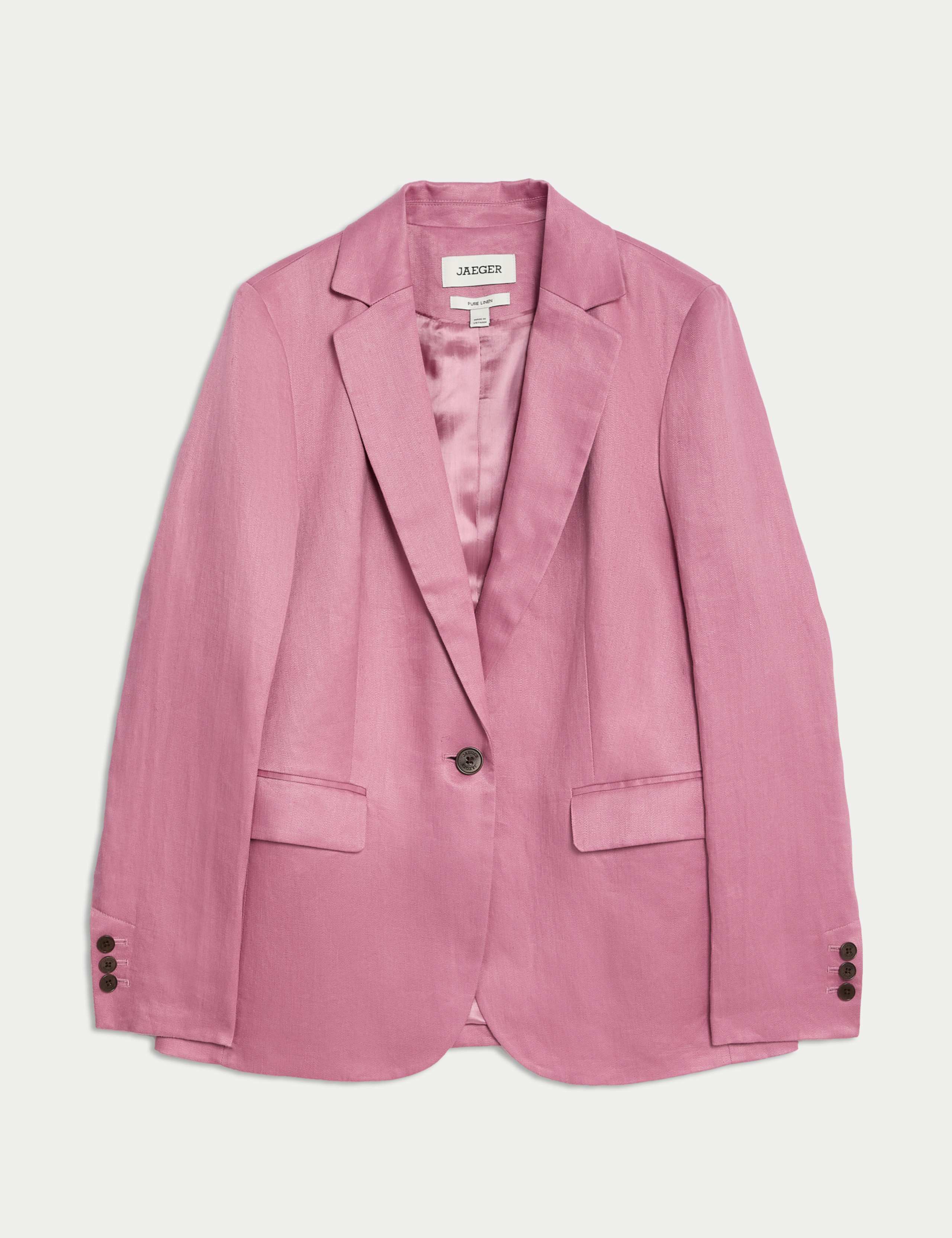 Pure Linen Single Breasted Blazer 2 of 8
