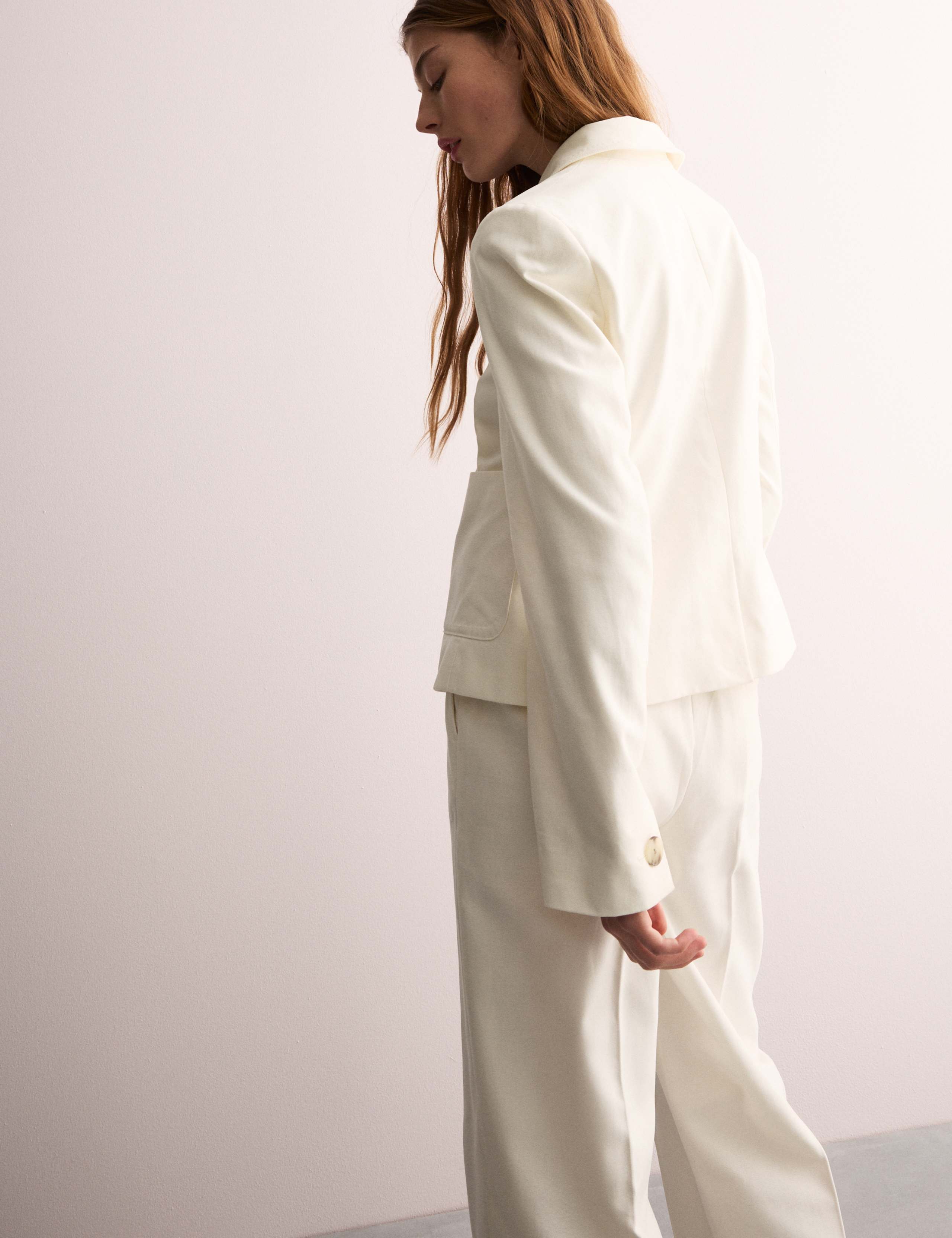 Cotton Blend Cropped Patch Pocket Jacket 5 of 9