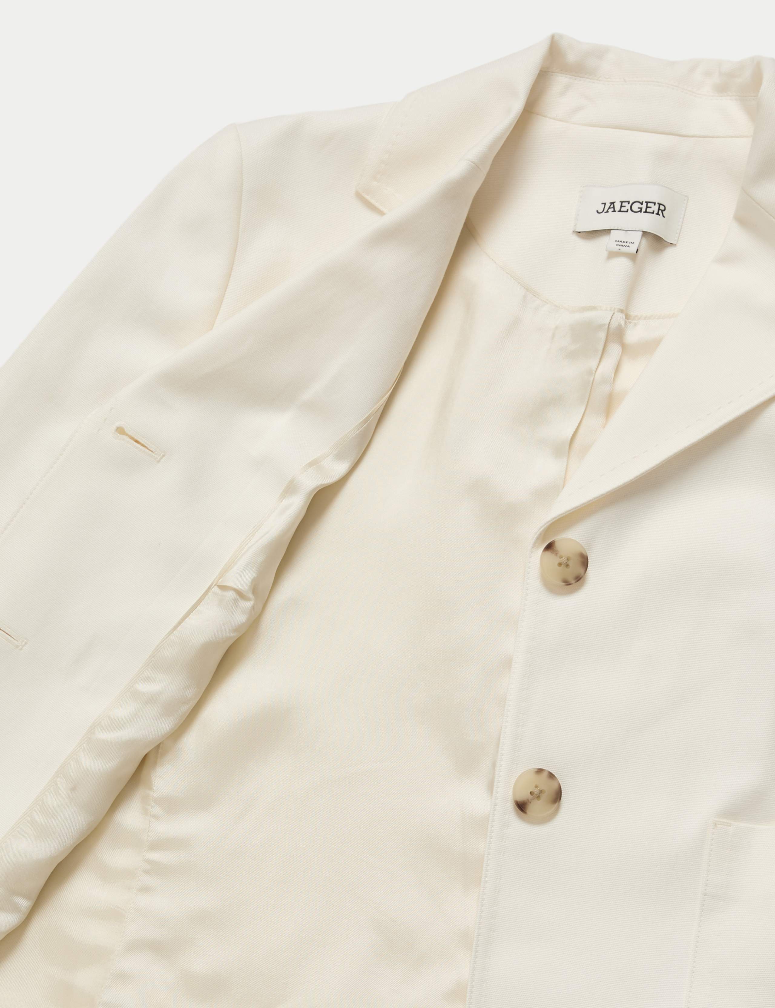 Cotton Blend Cropped Patch Pocket Jacket 8 of 9
