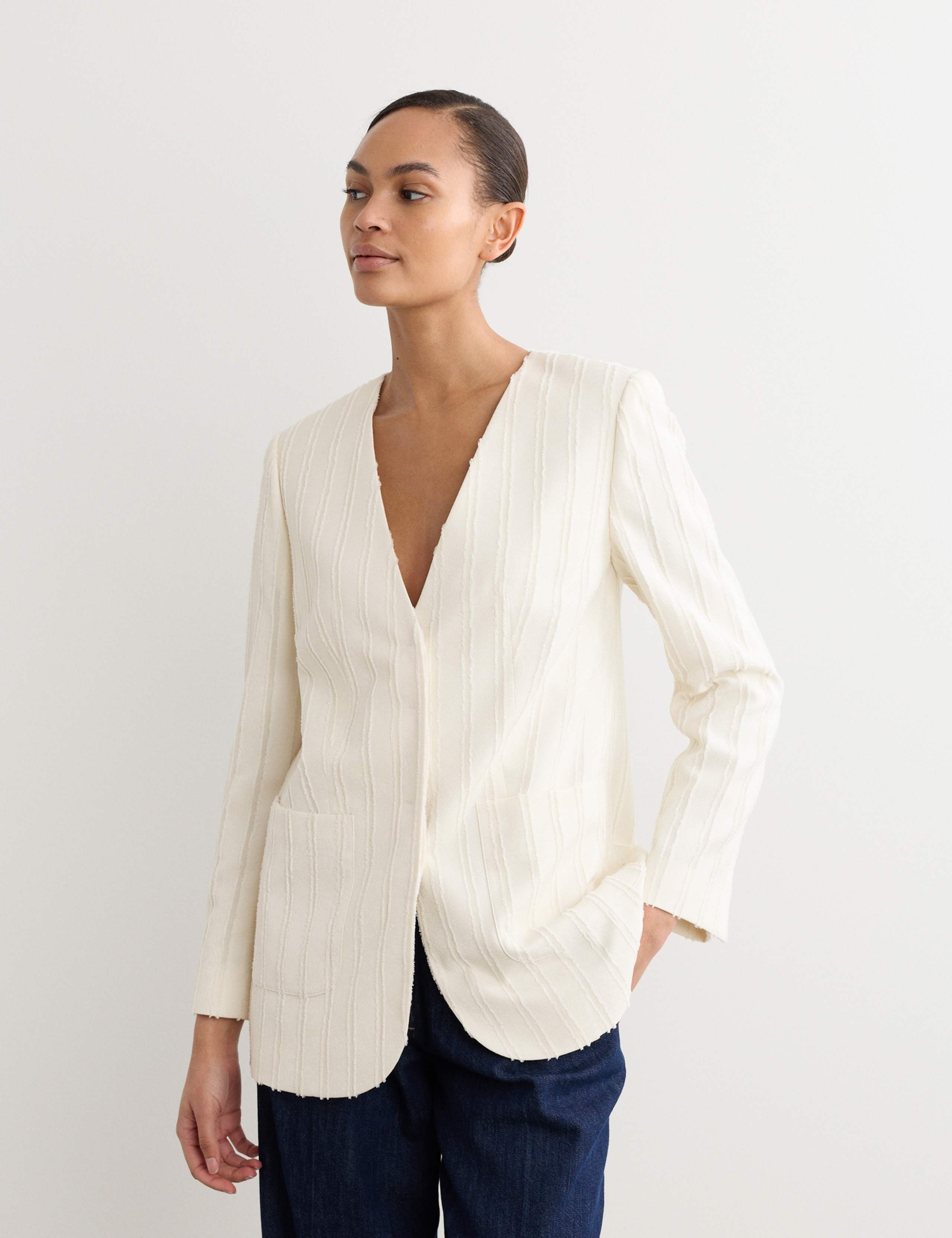 Jacquard Textured Jacket 1 of 7