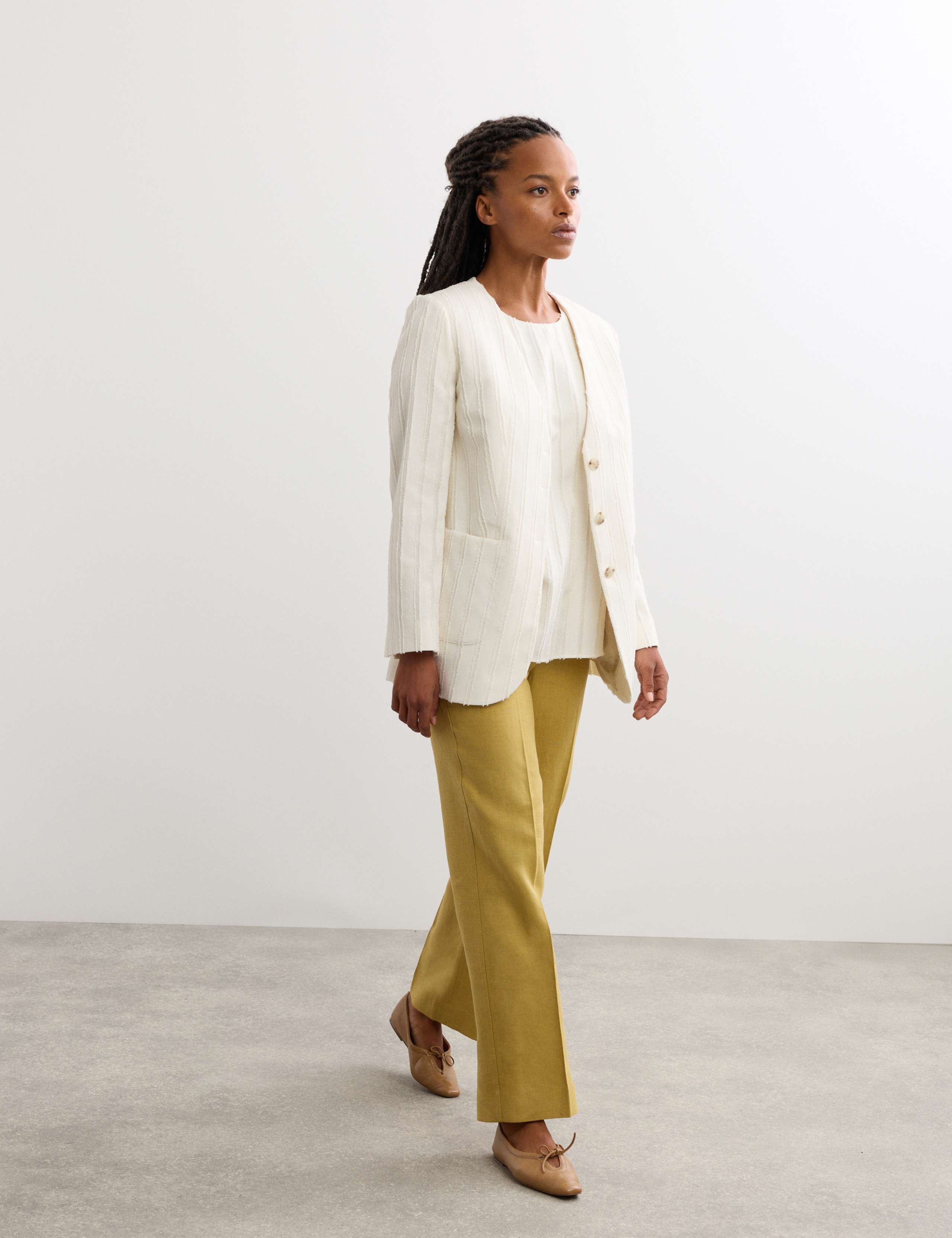 Jacquard Textured Relaxed Jacket 3 of 7