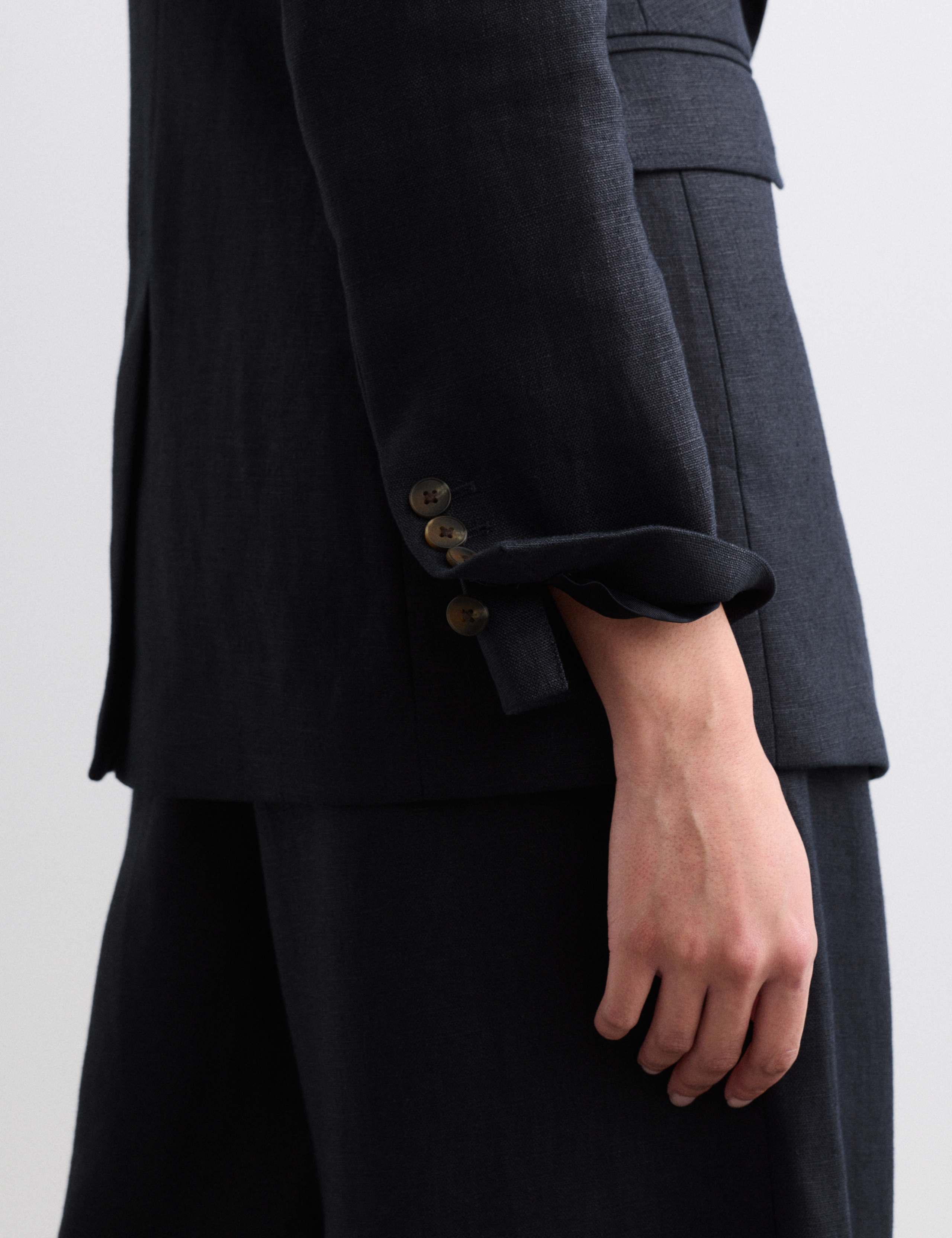 Pure Linen Longline Single Breasted Blazer 5 of 7