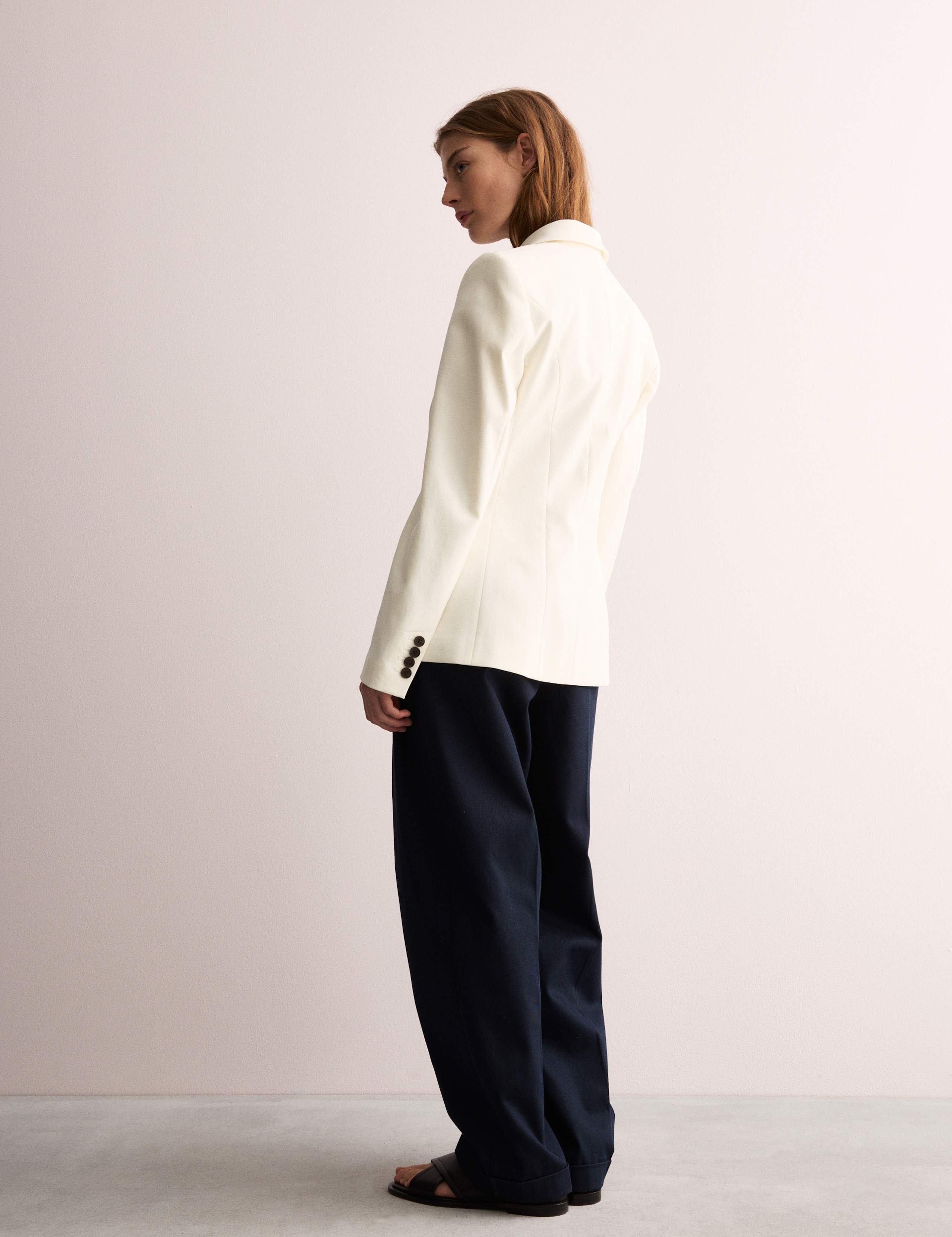 Cotton Rich Slim Single Breasted Blazer 5 of 9