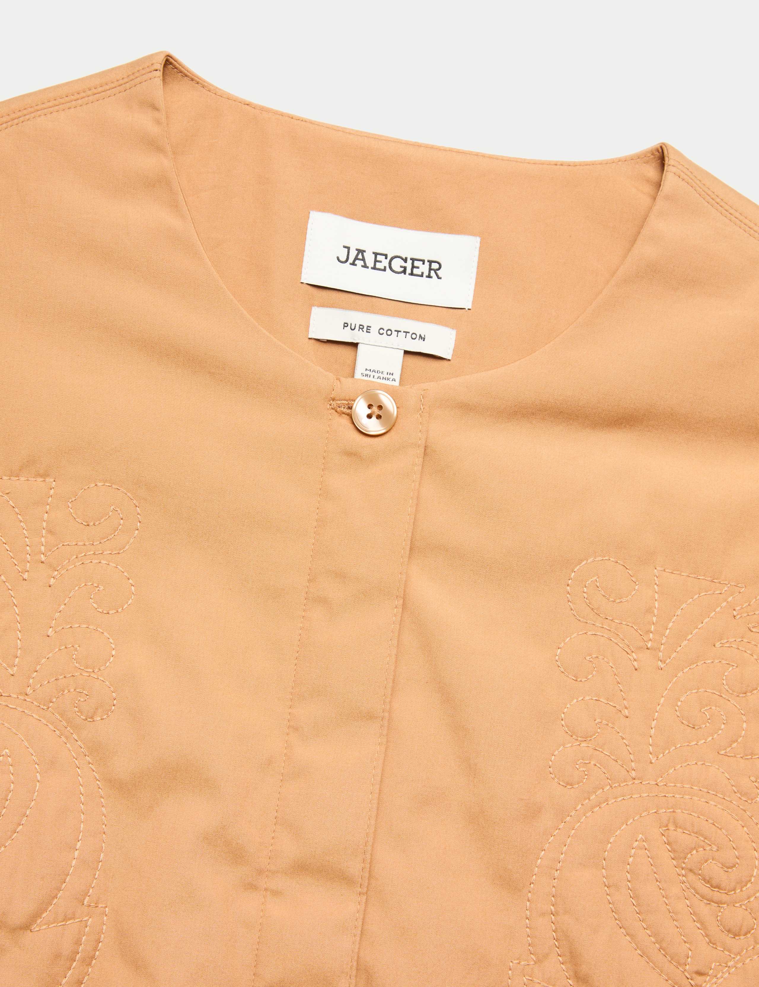 Pure Cotton Embroidered Quilted Jacket 7 of 7