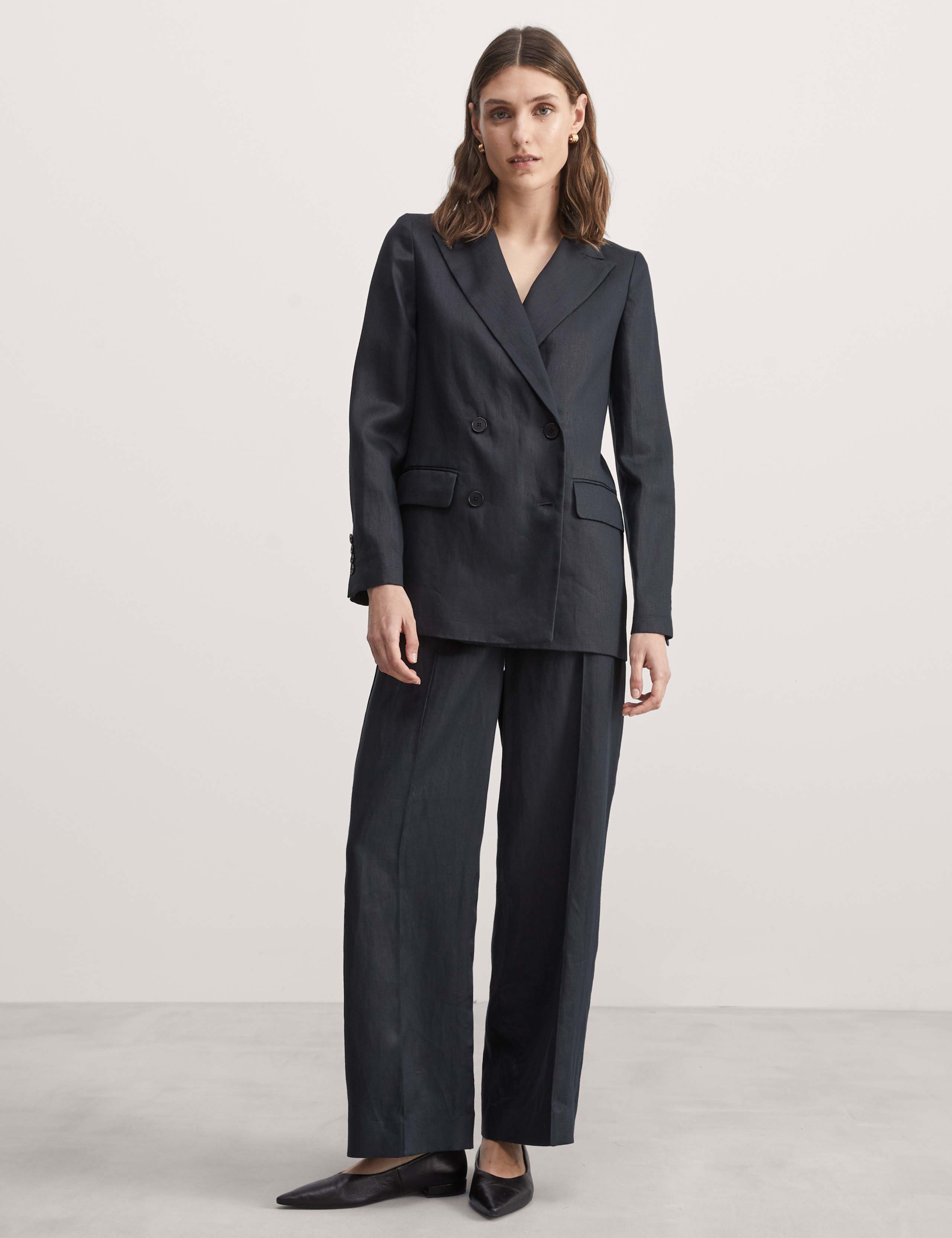 Pure Linen Double Breasted Jacket 4 of 6