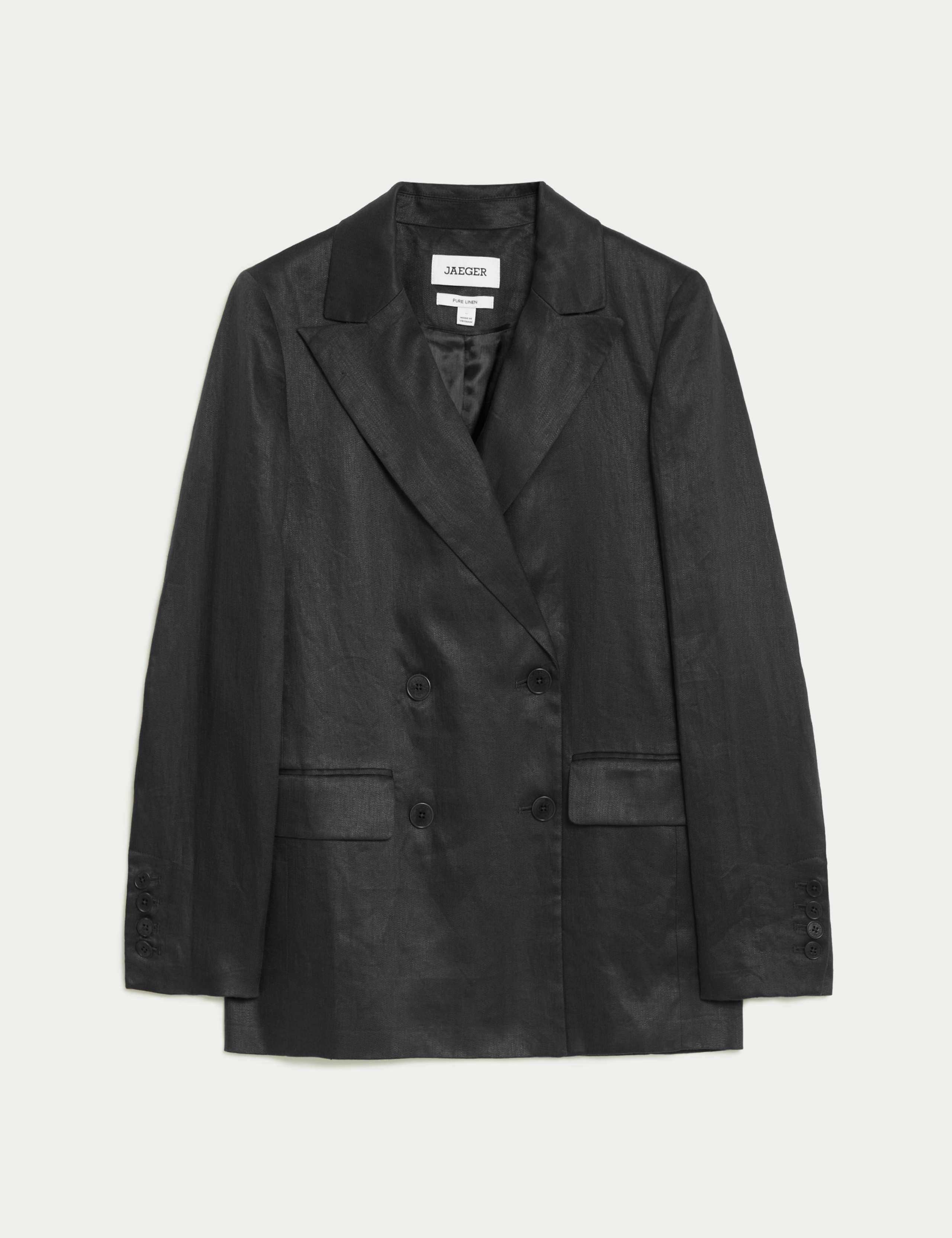 Pure Linen Double Breasted Jacket 2 of 6