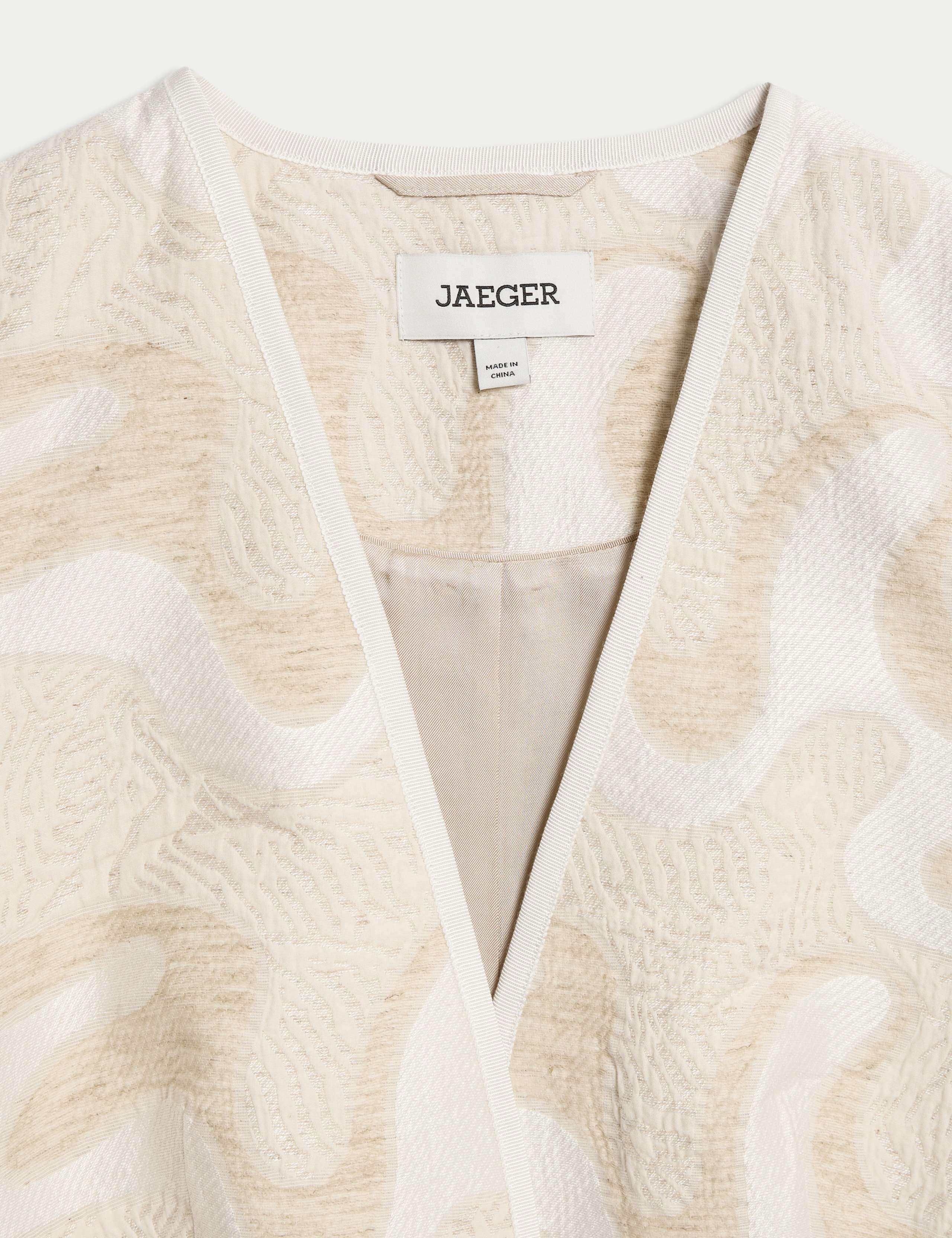 Cotton Rich Jacquard Collarless Jacket 12 of 12