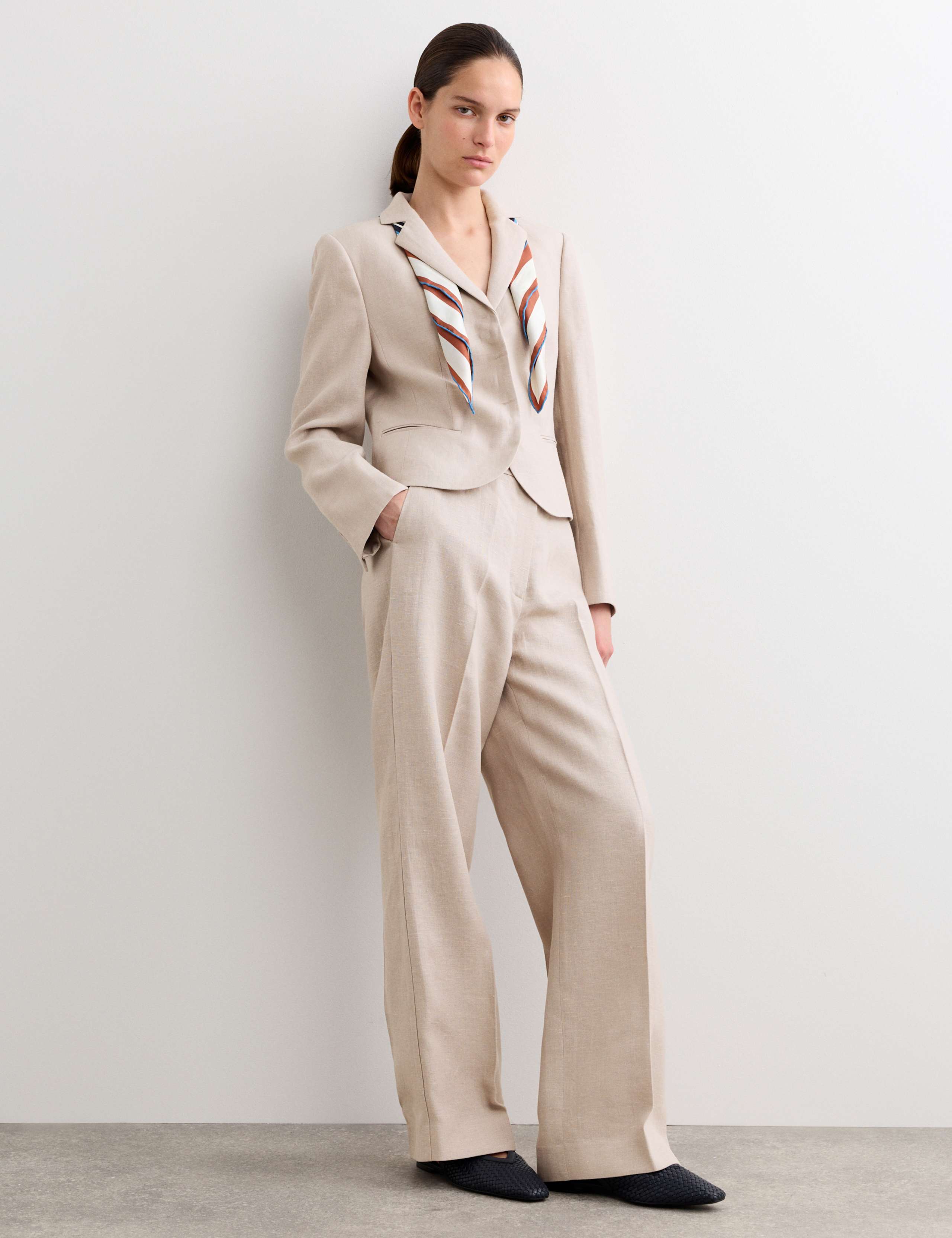 Pure Linen Short Tailored Jacket 1 of 7