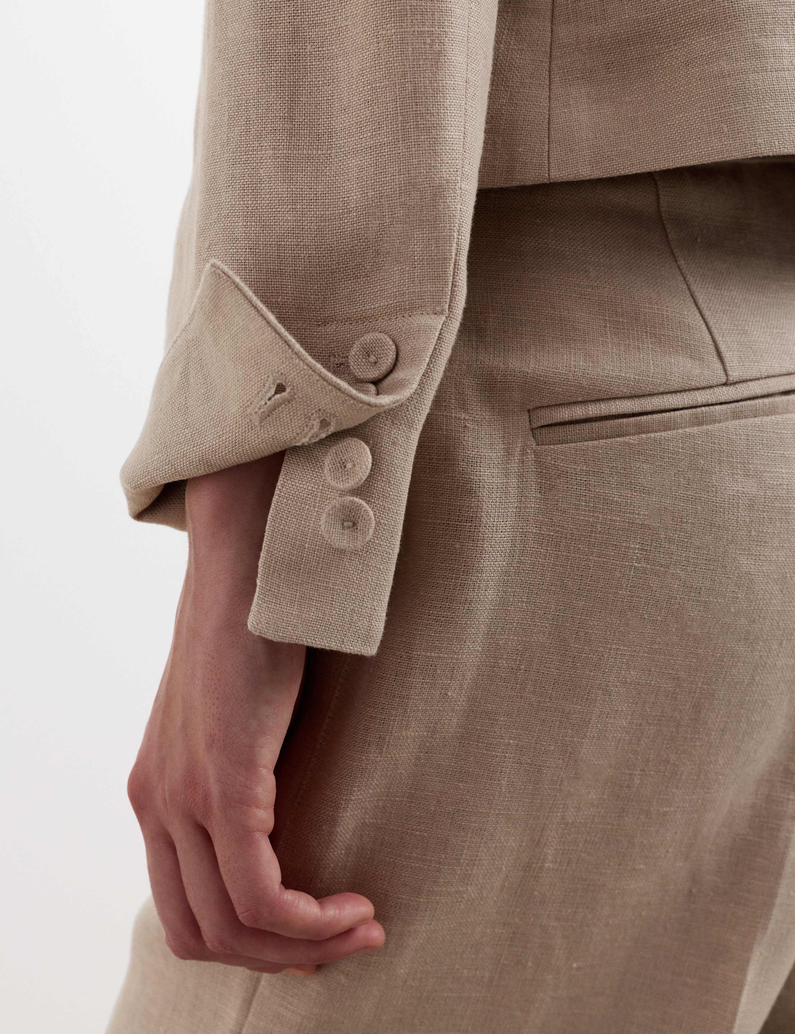 Pure Linen Short Tailored Jacket 3 of 7