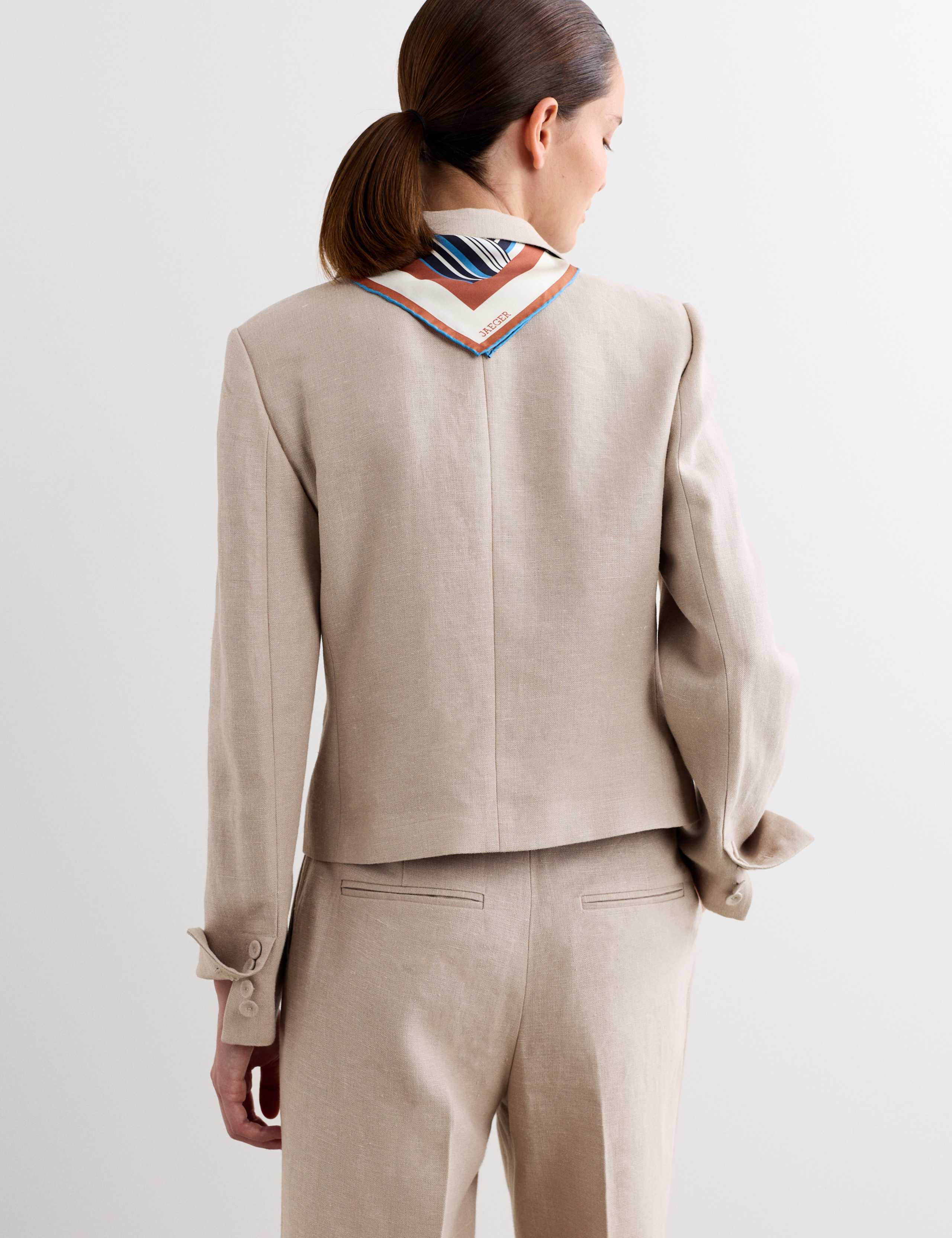 Pure Linen Short Tailored Jacket 7 of 7