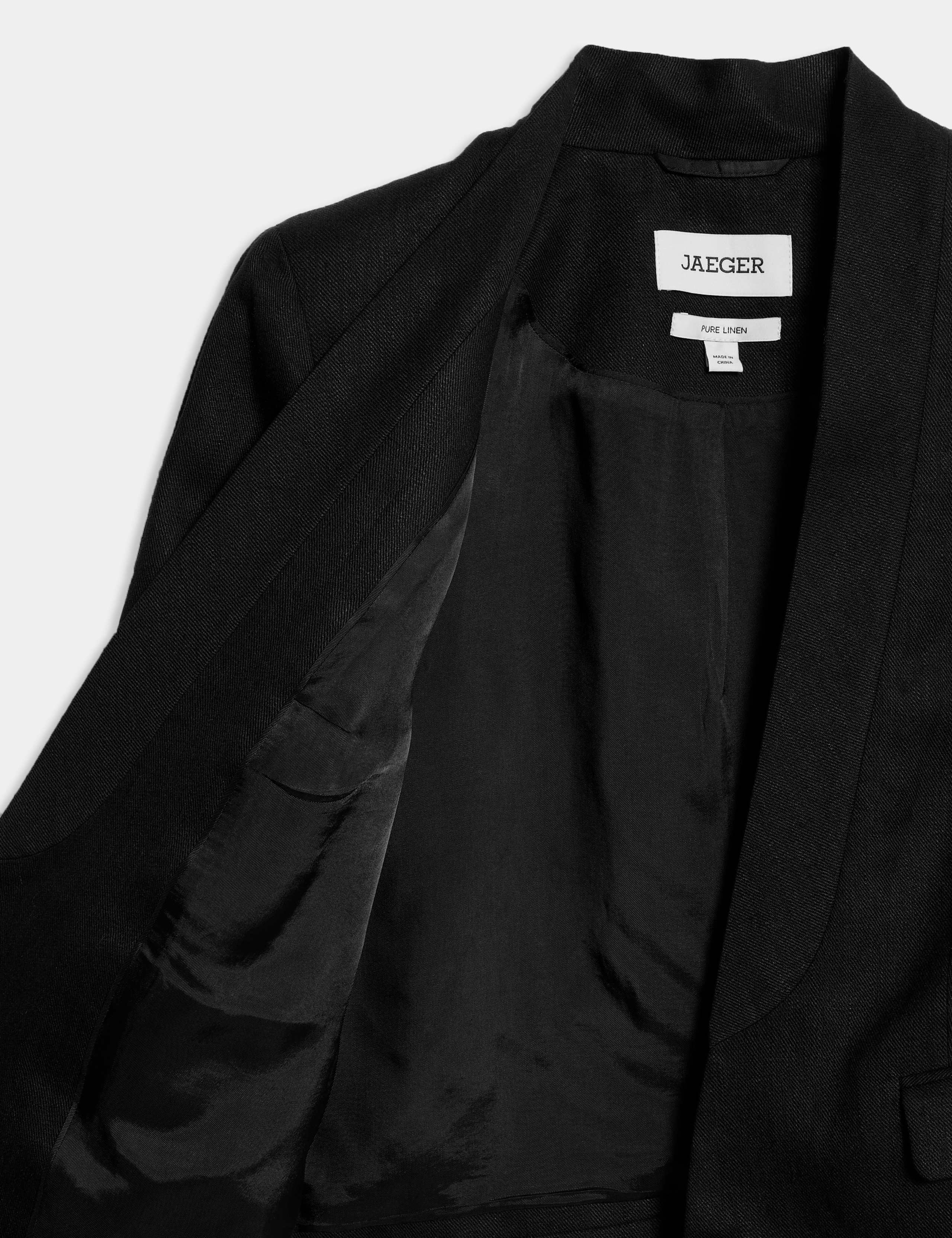 Pure Linen Collarless Cropped Jacket 8 of 9