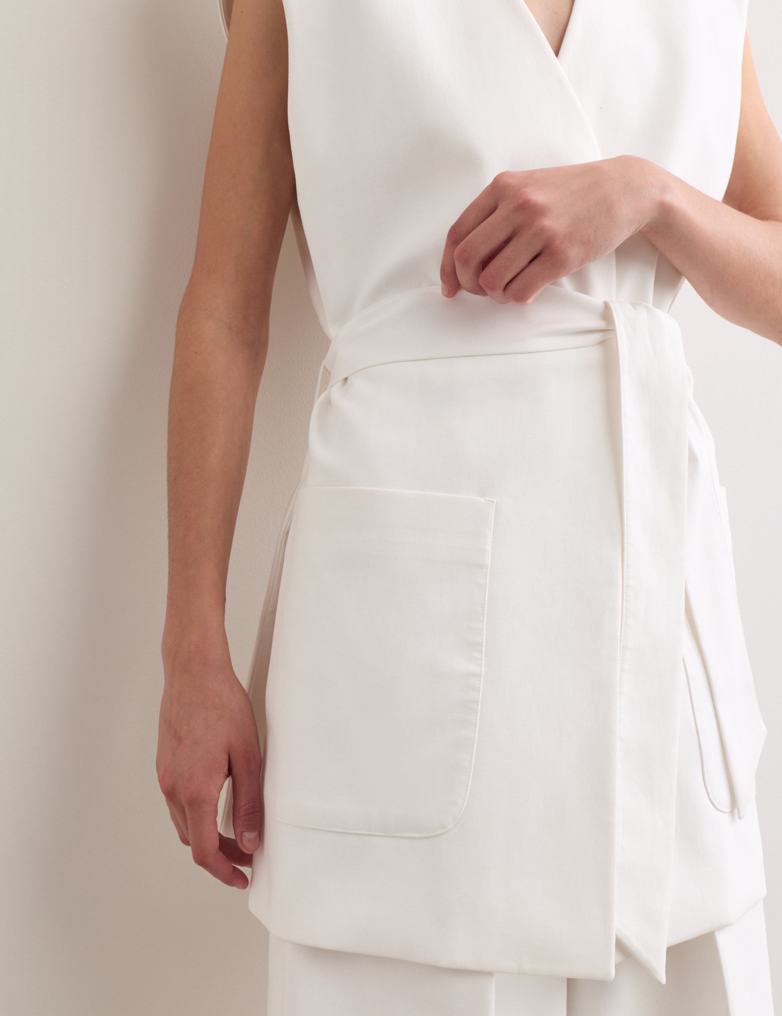 Cotton Rich Sleeveless Jacket with Modal 4 of 8