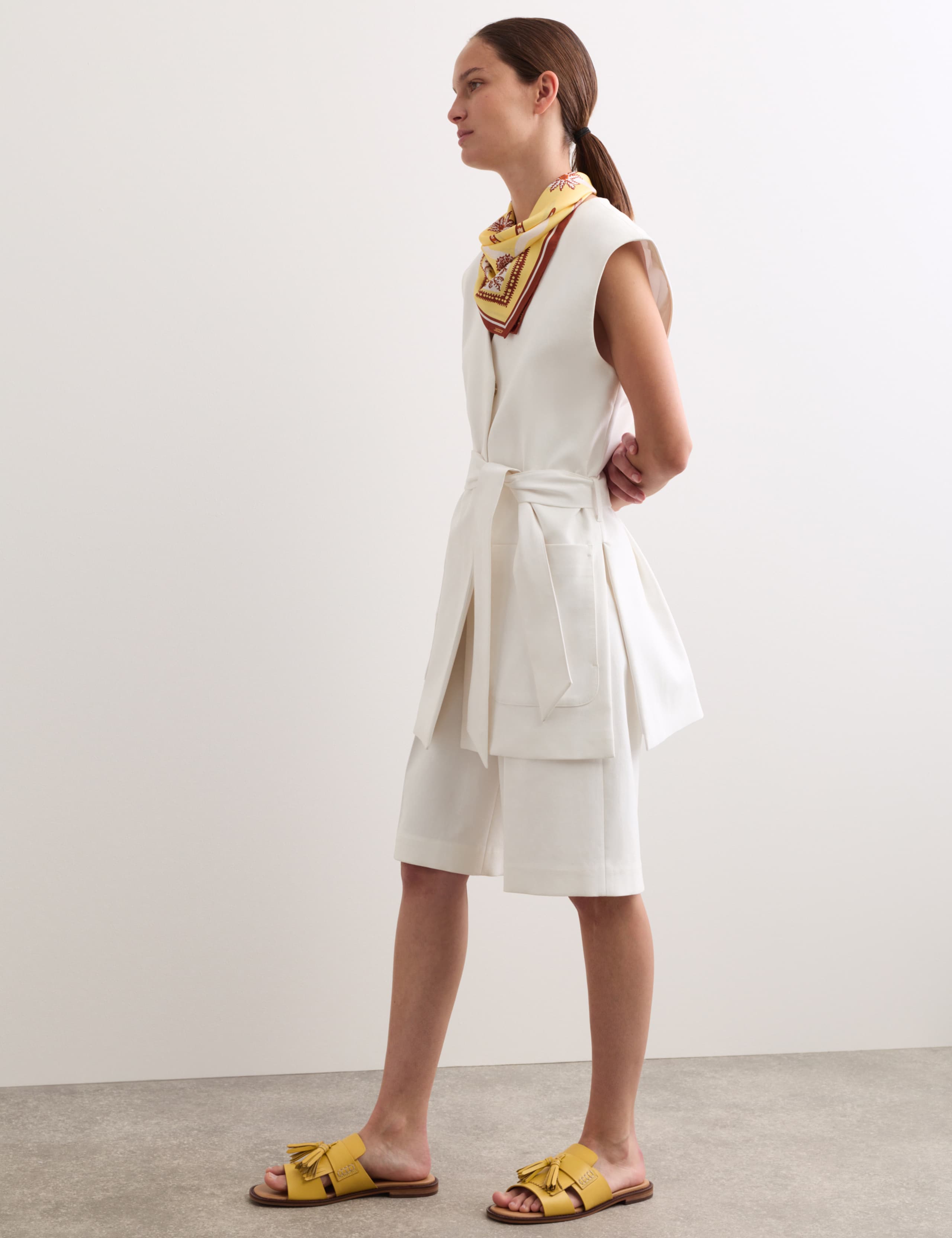 Cotton Rich Sleeveless Jacket with Modal 5 of 8