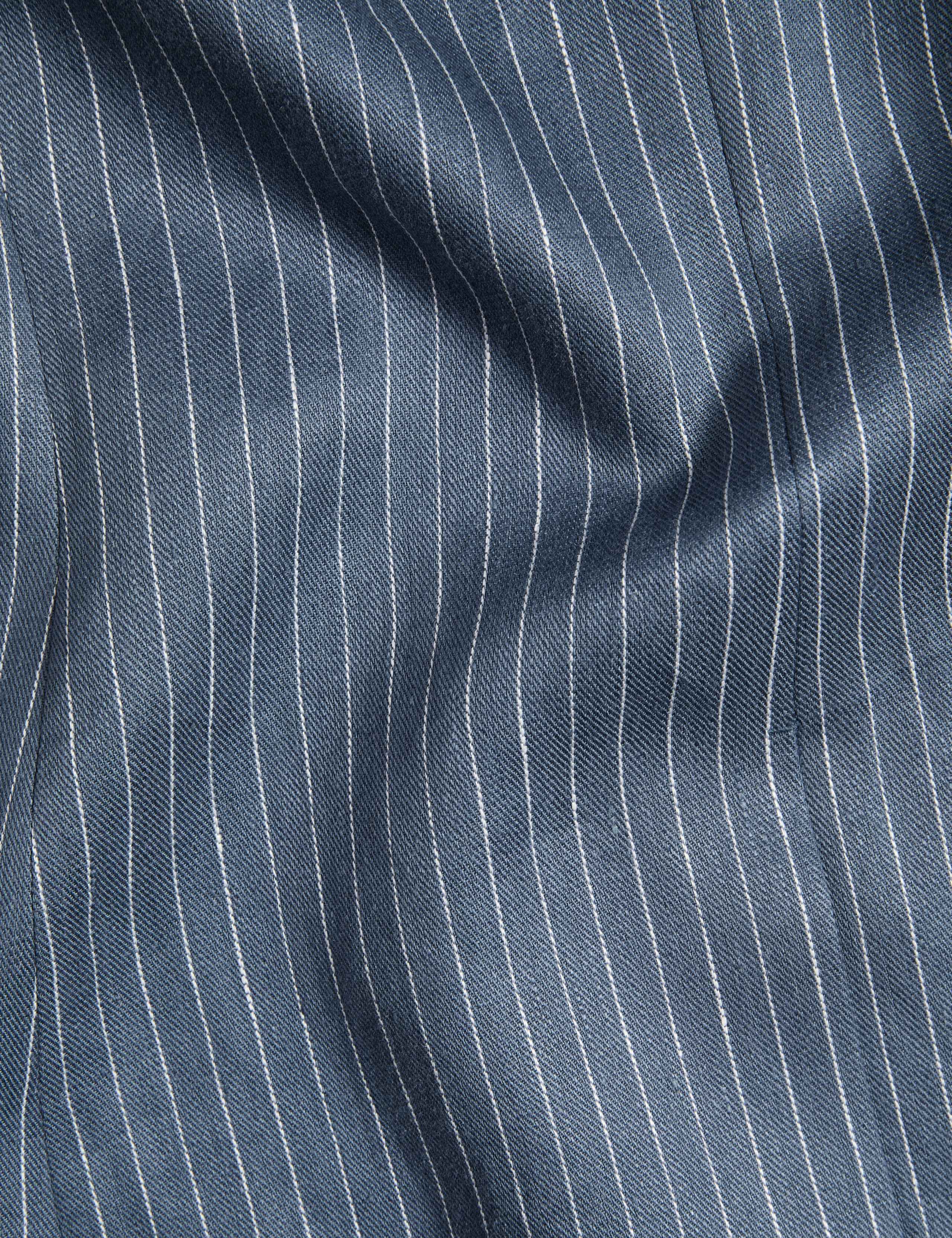 Pure Linen Straight Pinstripe Blazer 7 of 11