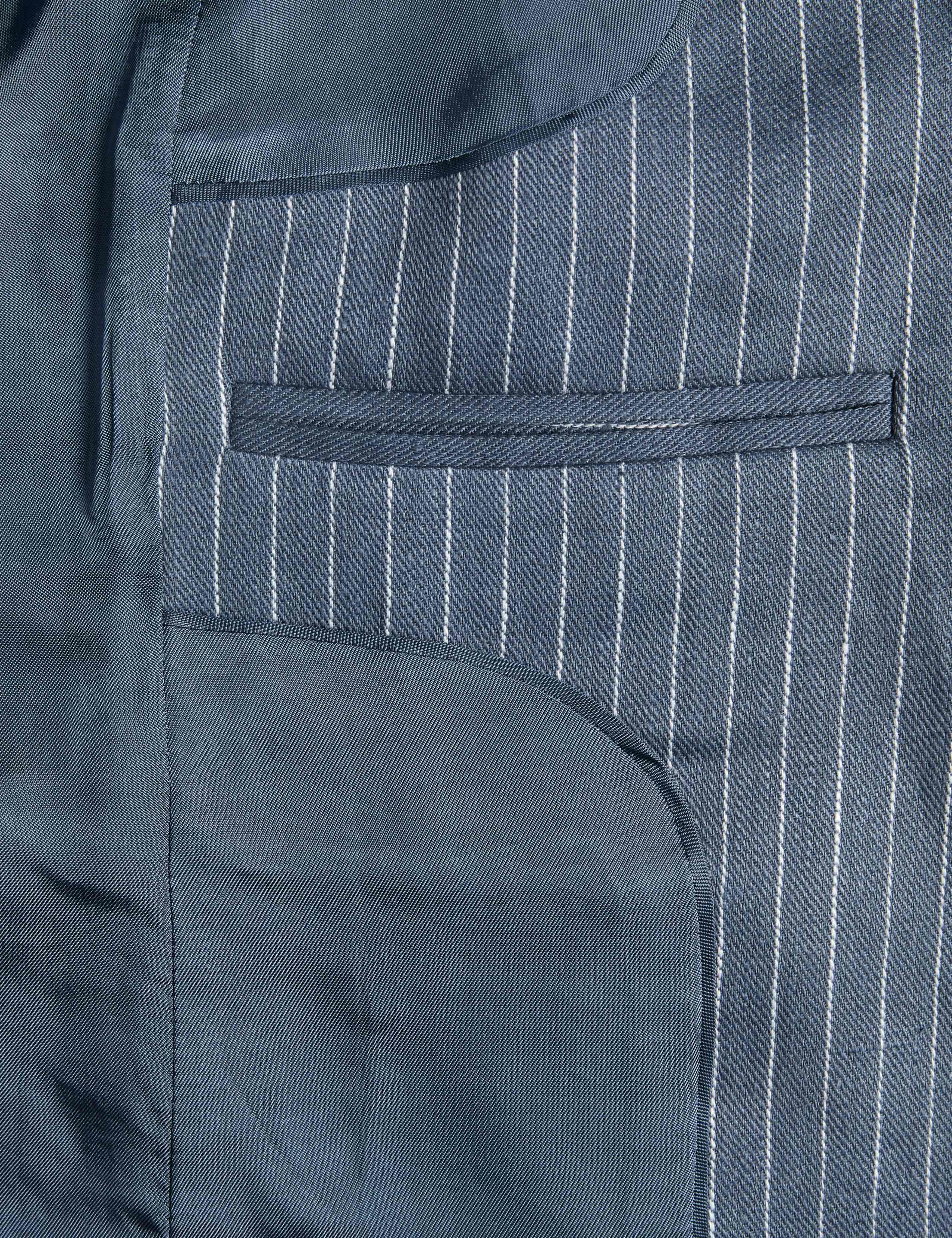 Pure Linen Straight Pinstripe Blazer 8 of 11
