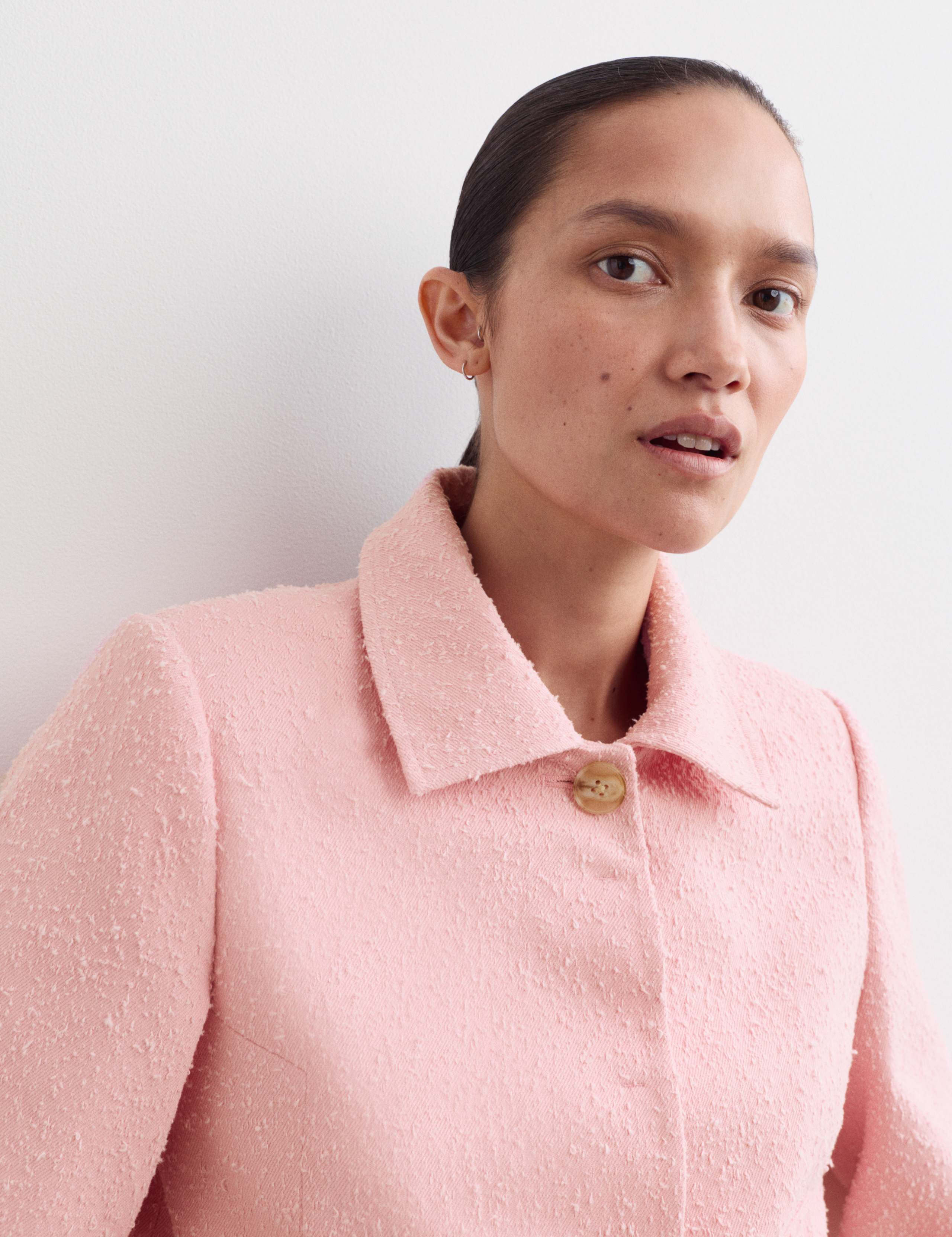 Pure Cotton Textured Trucker Jacket 4 of 7