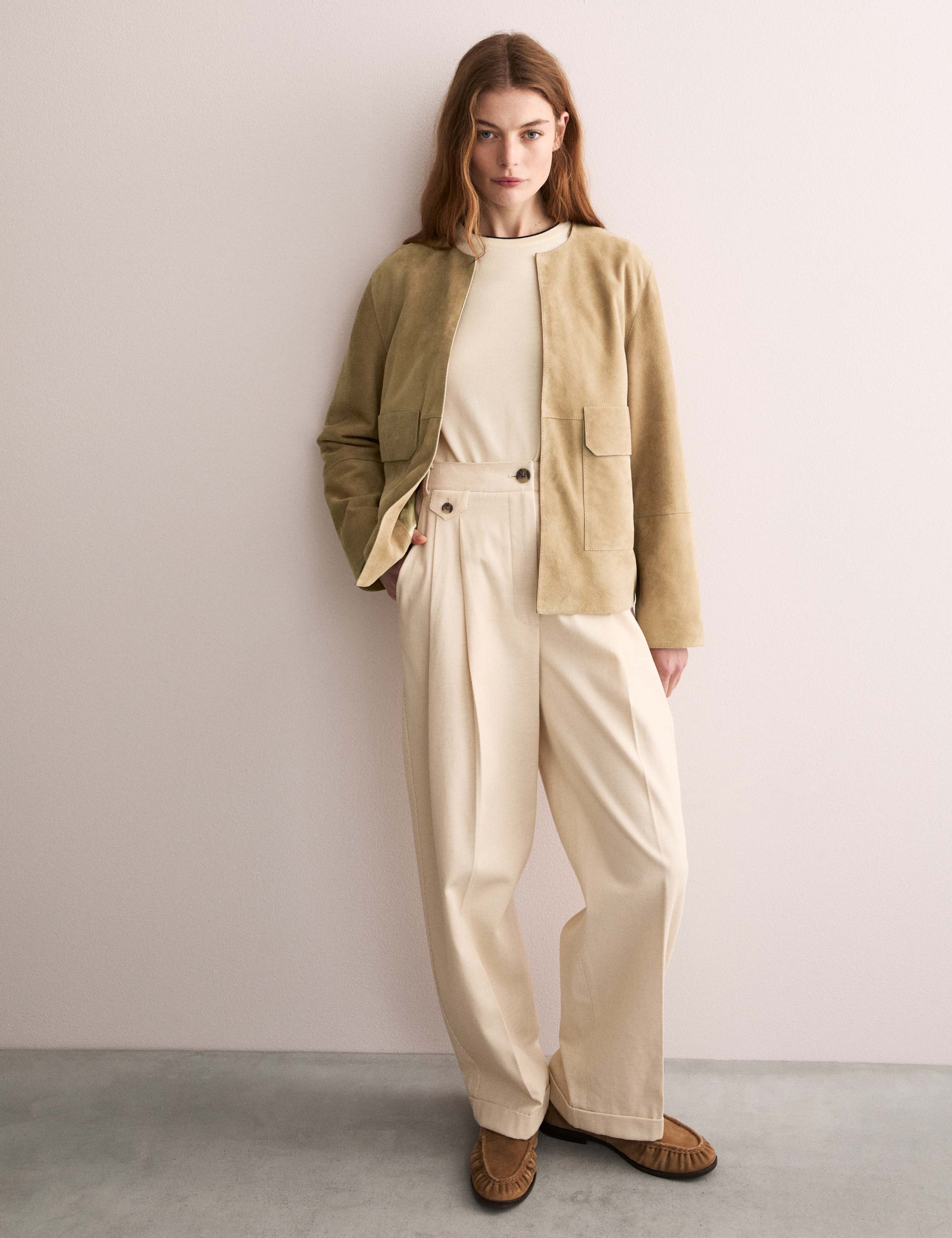 Suede Collarless Jacket 4 of 9