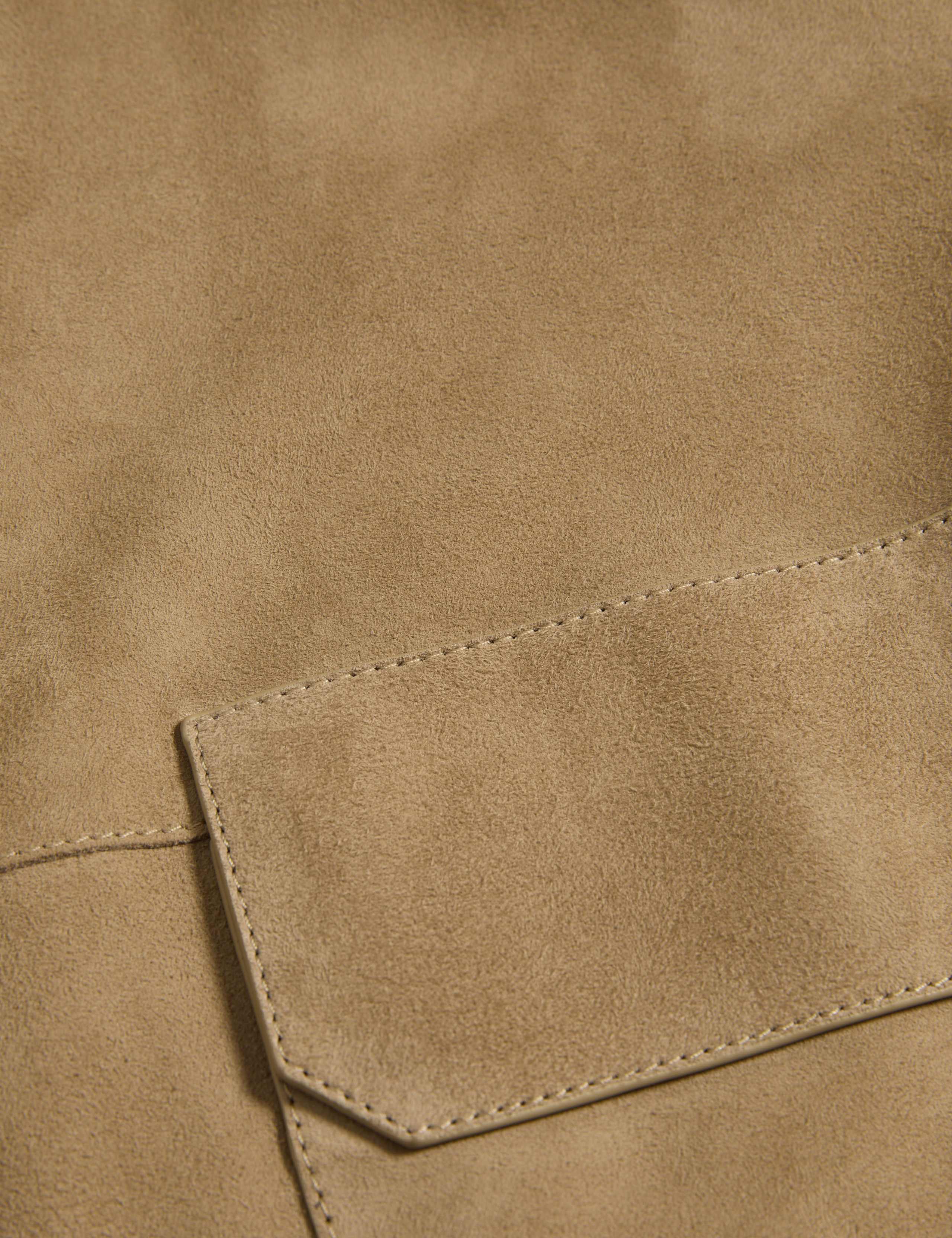 Suede Collarless Jacket 7 of 9