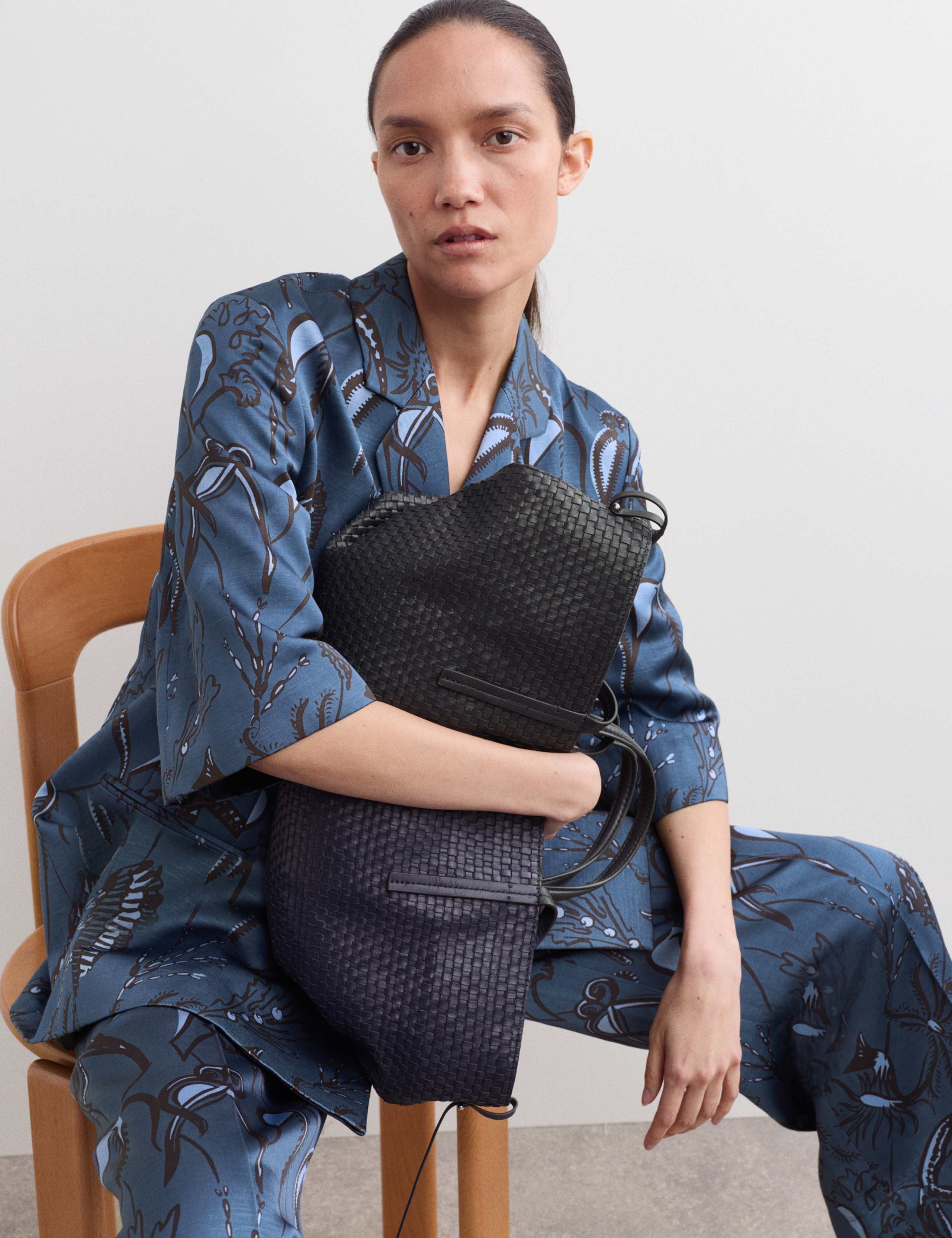 Printed Short Sleeve Longline Blazer 5 of 7