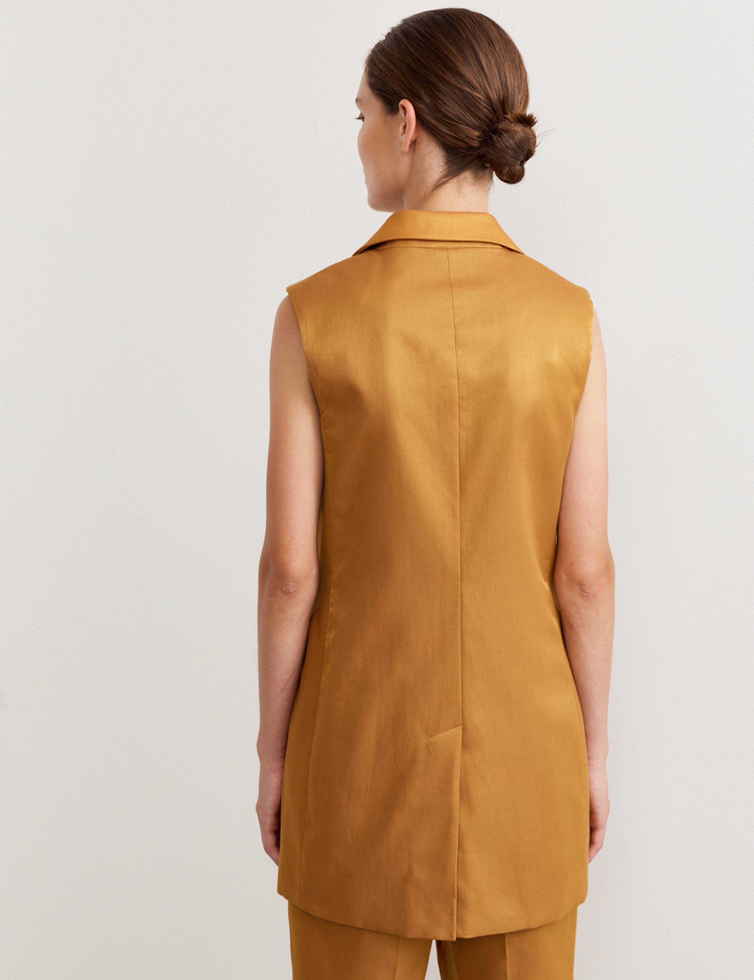 Cotton Rich Shimmer Longline Waistcoat 6 of 7
