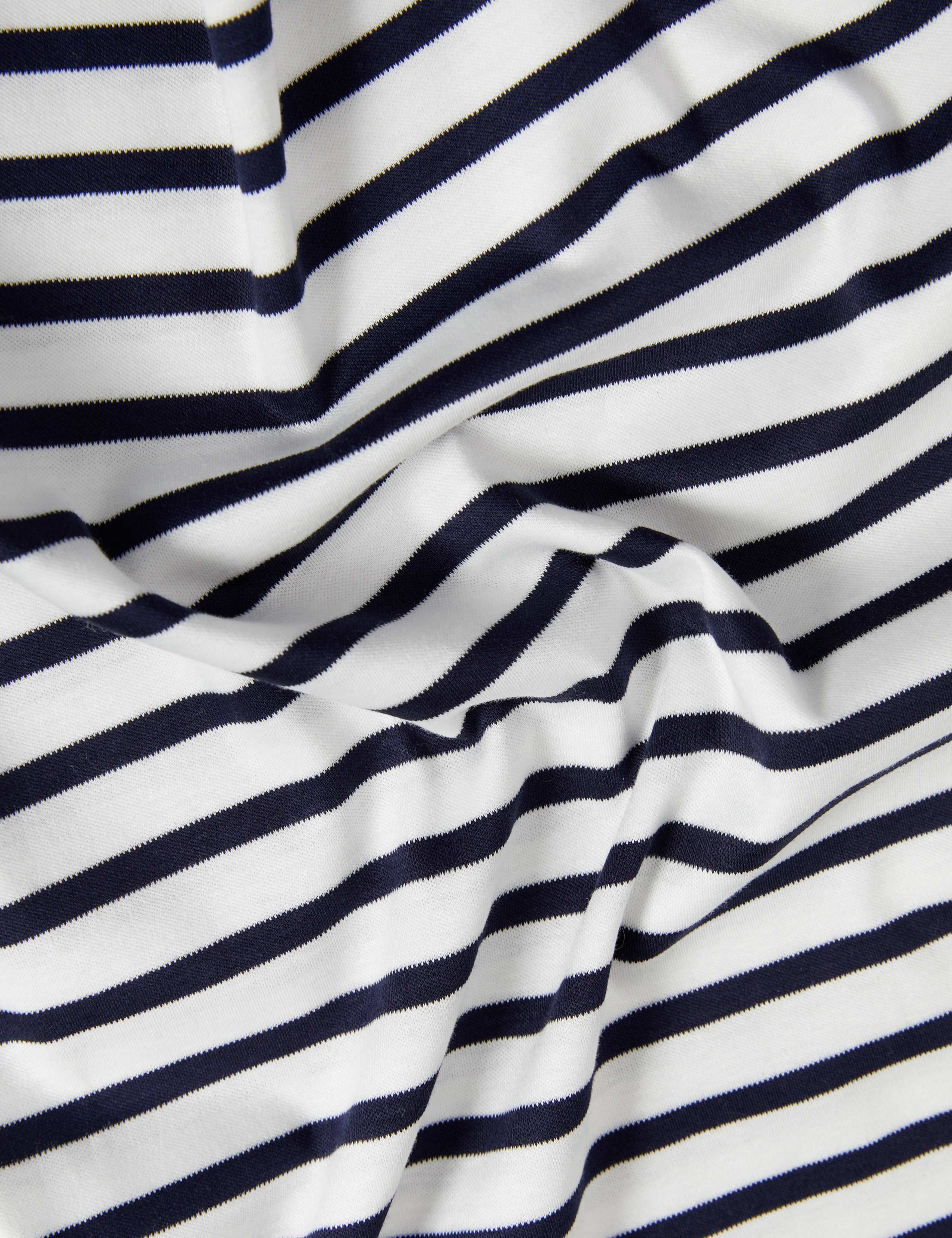 Pure Mercerised Cotton Striped Boat Neck Top 8 of 8