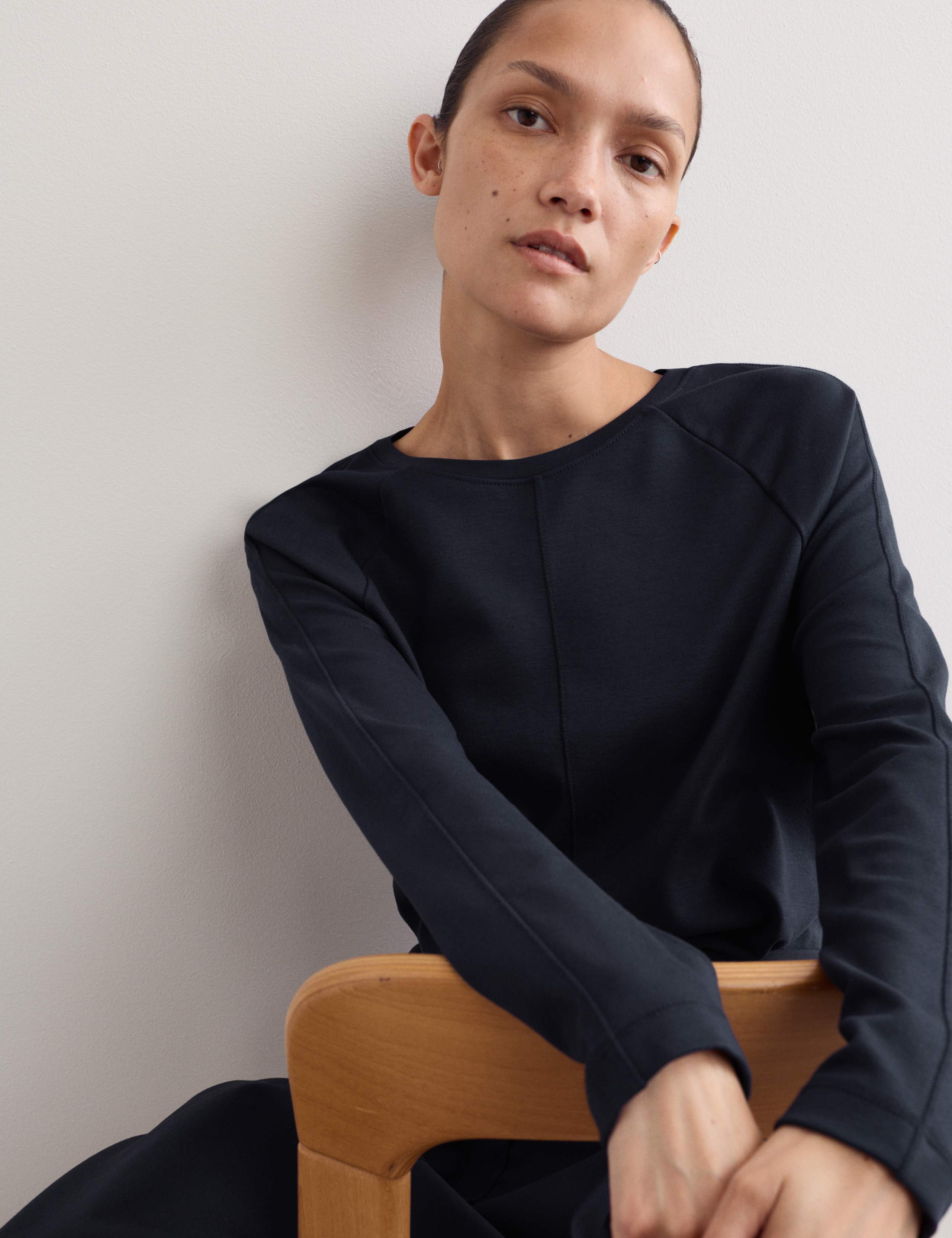 Seam Detail Ribbed Long Sleeve Top 3 of 7