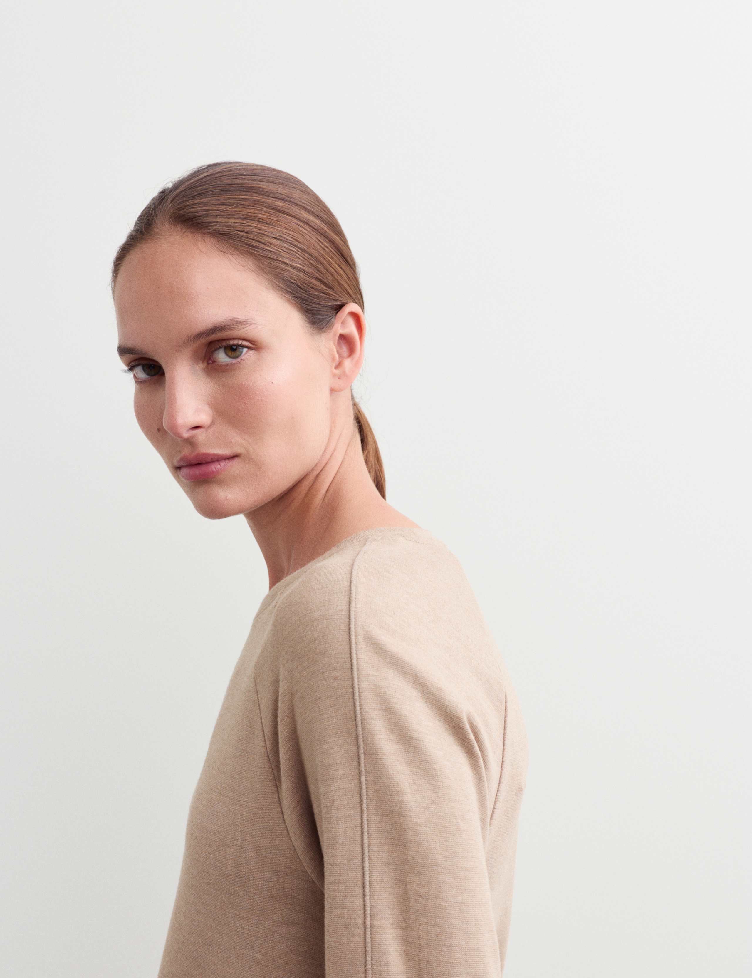 Ribbed Seam Detail Long Sleeve Top 5 of 6