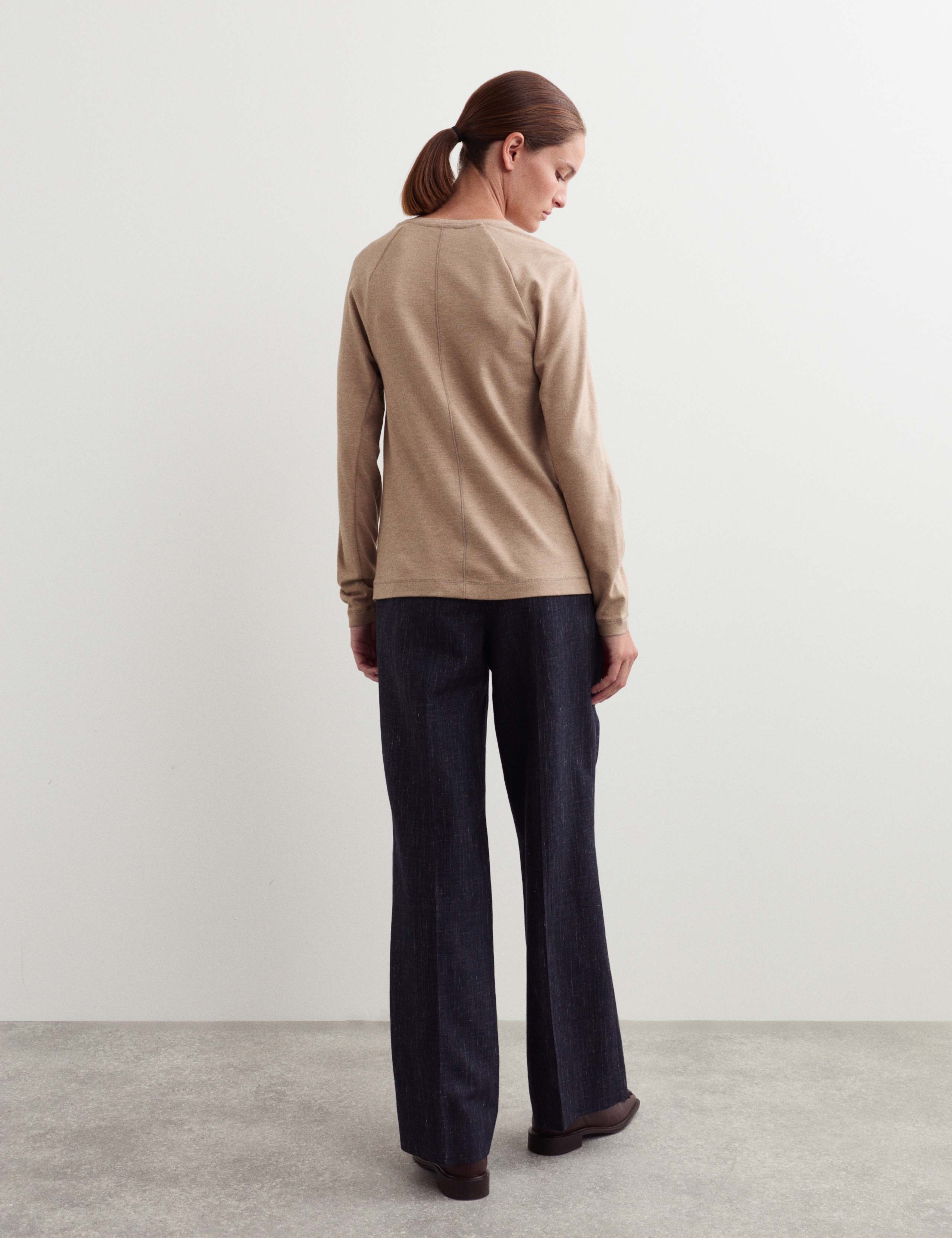Ribbed Seam Detail Long Sleeve Top 6 of 6