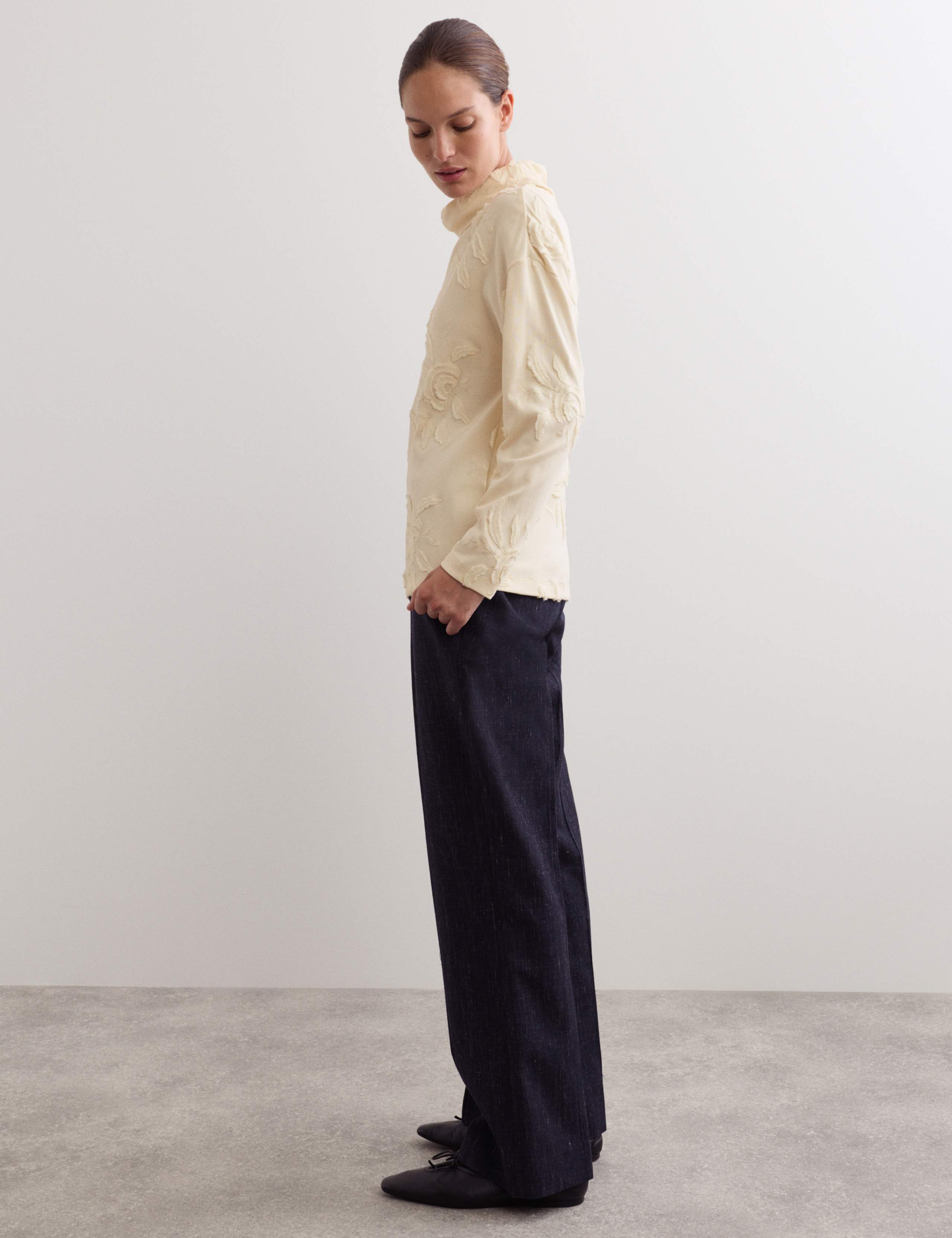 Pure Cotton Floral Embroidered Sweatshirt 5 of 7