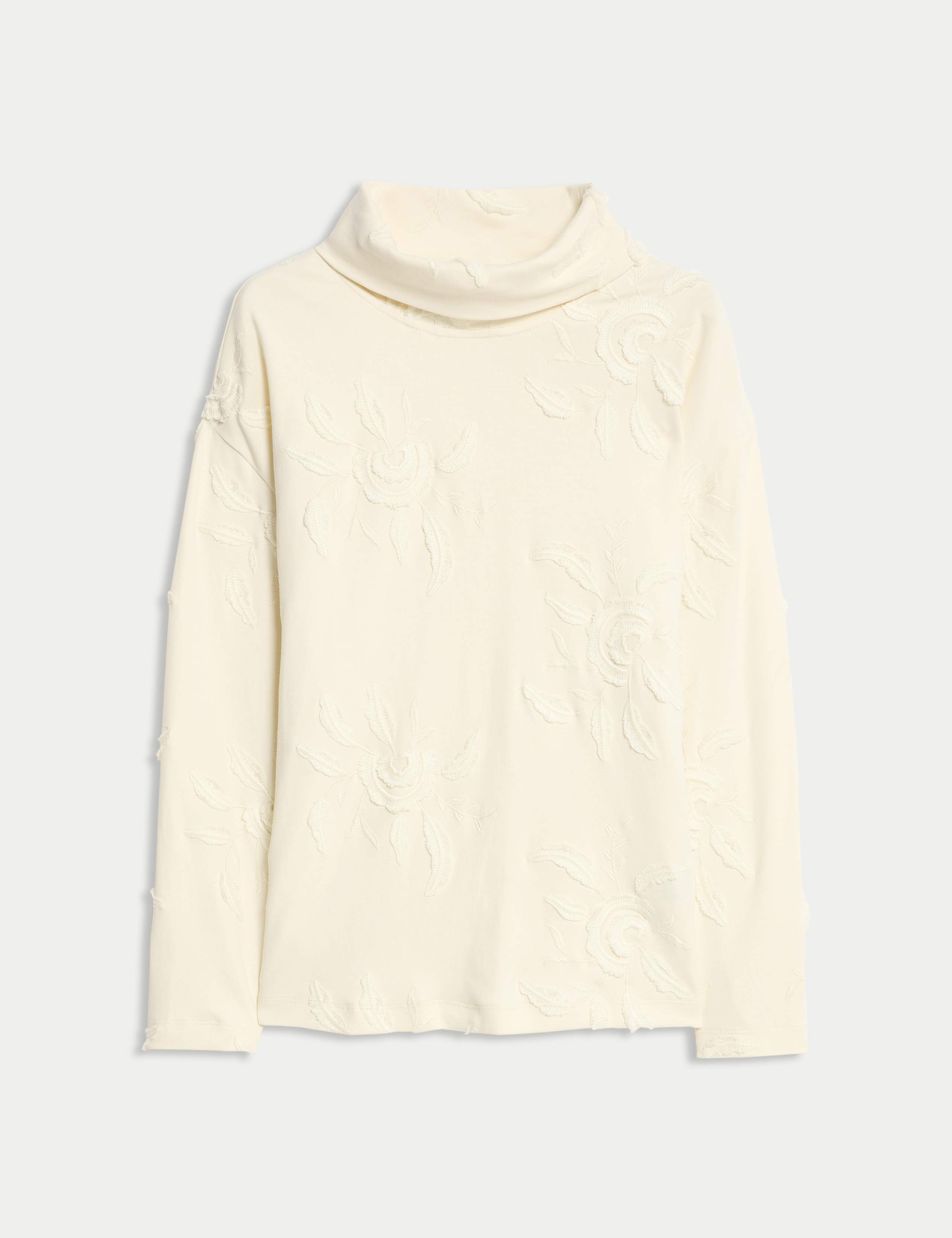 Pure Cotton Floral Embroidered Sweatshirt 2 of 7