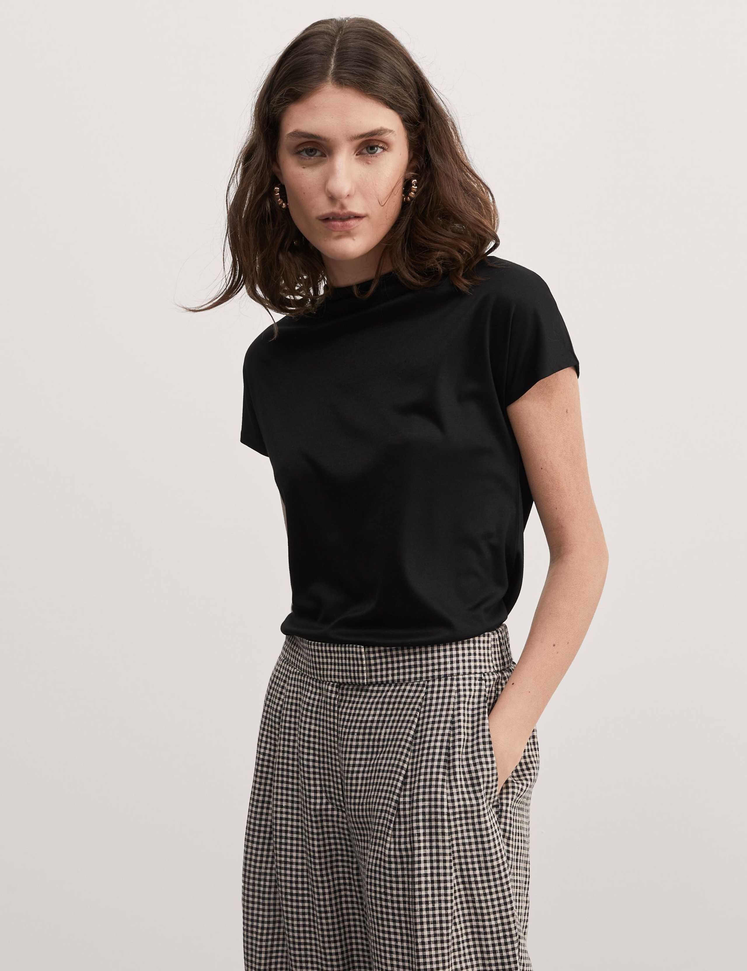 Jersey Funnel Neck Top 4 of 7