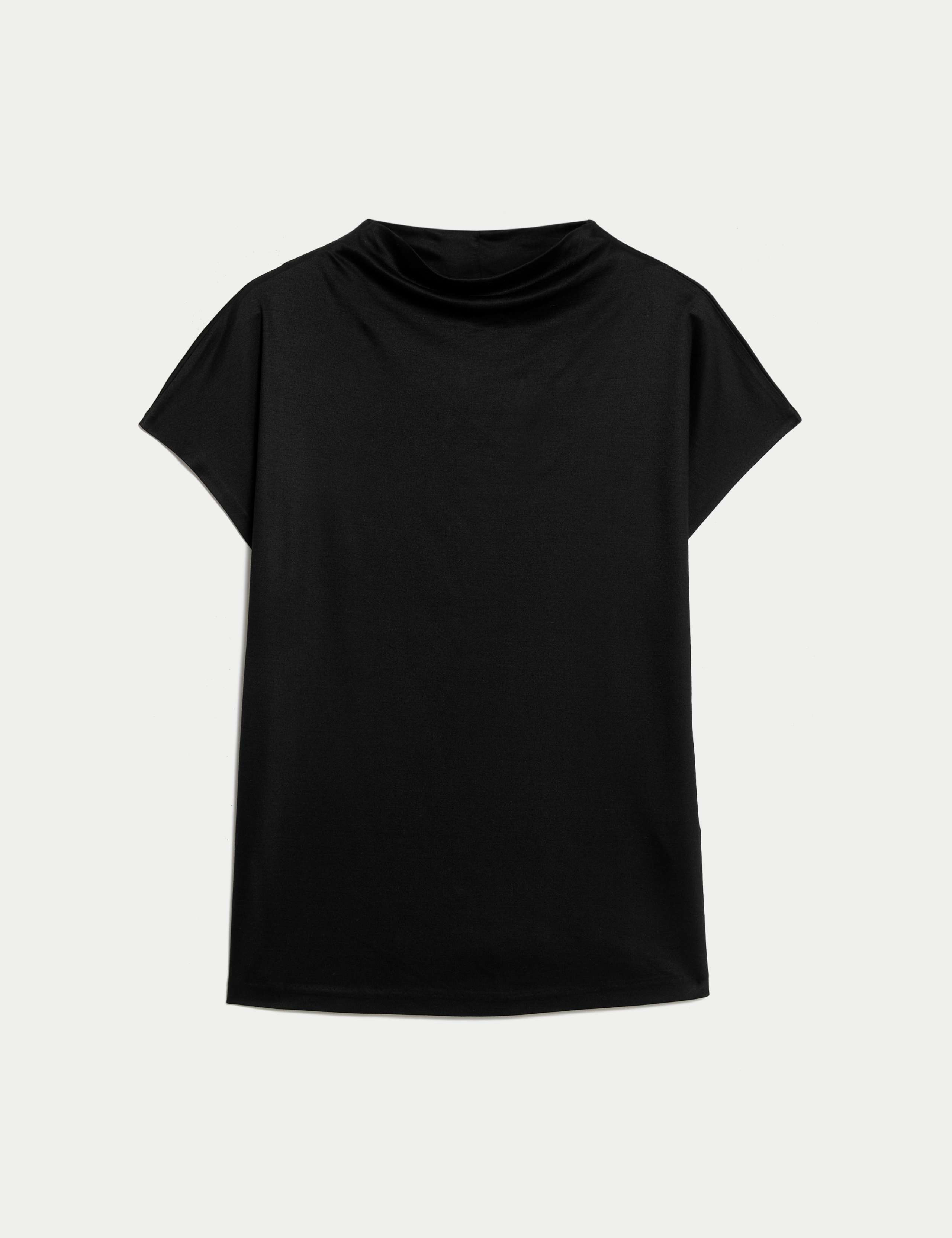 Jersey Funnel Neck Top 2 of 7