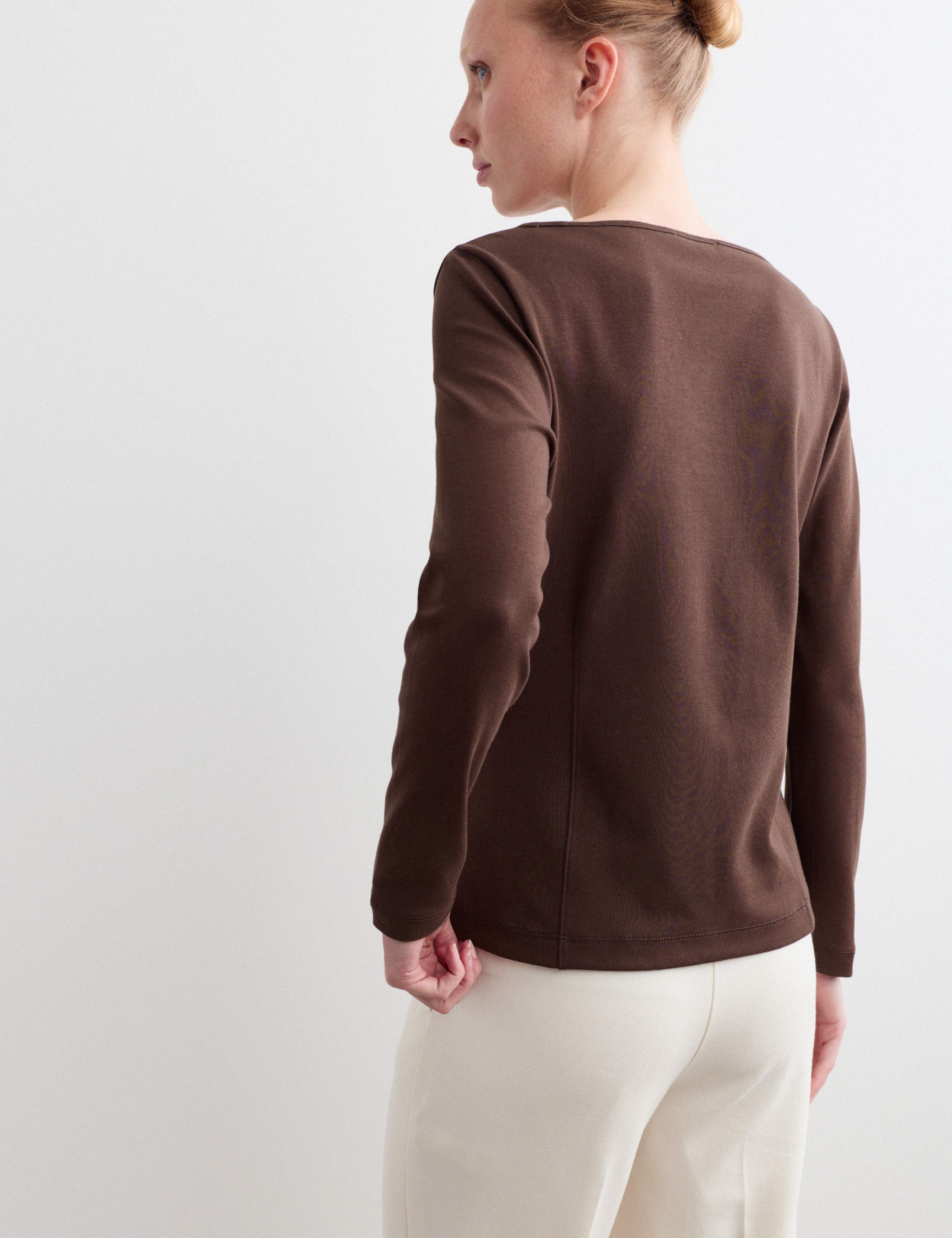 Cotton Modal Asymmetric Neck Top 6 of 6
