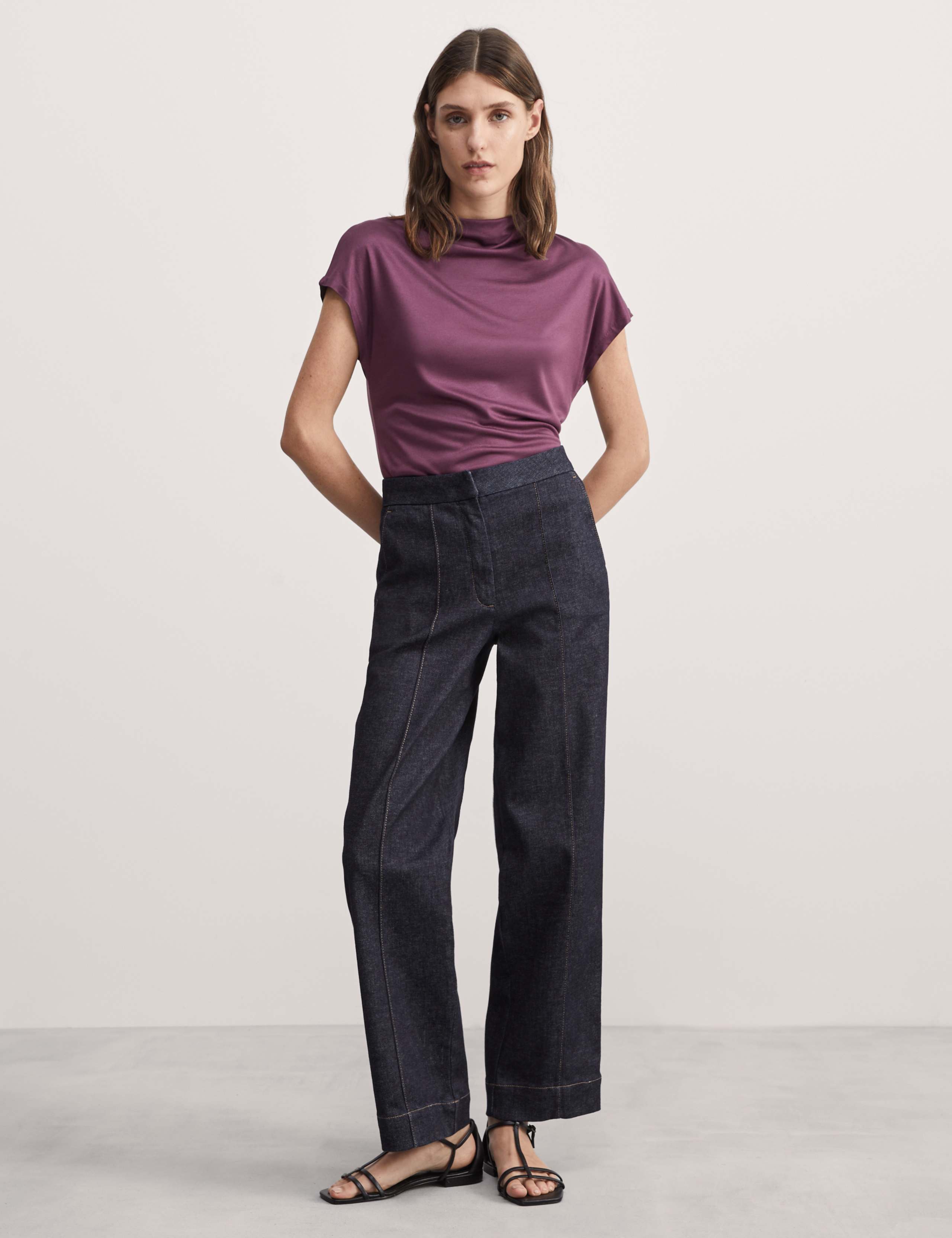 Jersey Funnel Neck Top 1 of 5