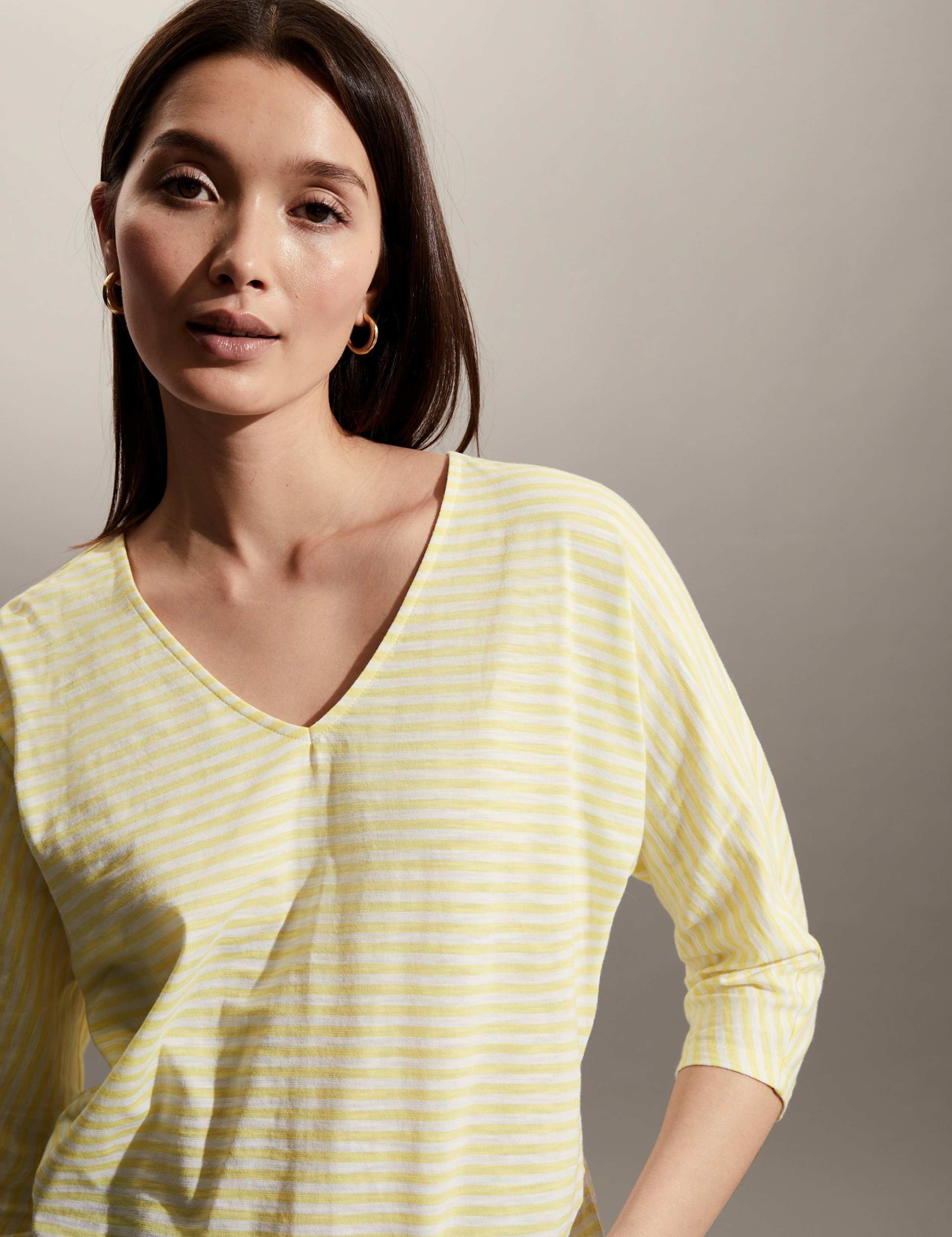 Pure Cotton Striped Batwing Top 4 of 6