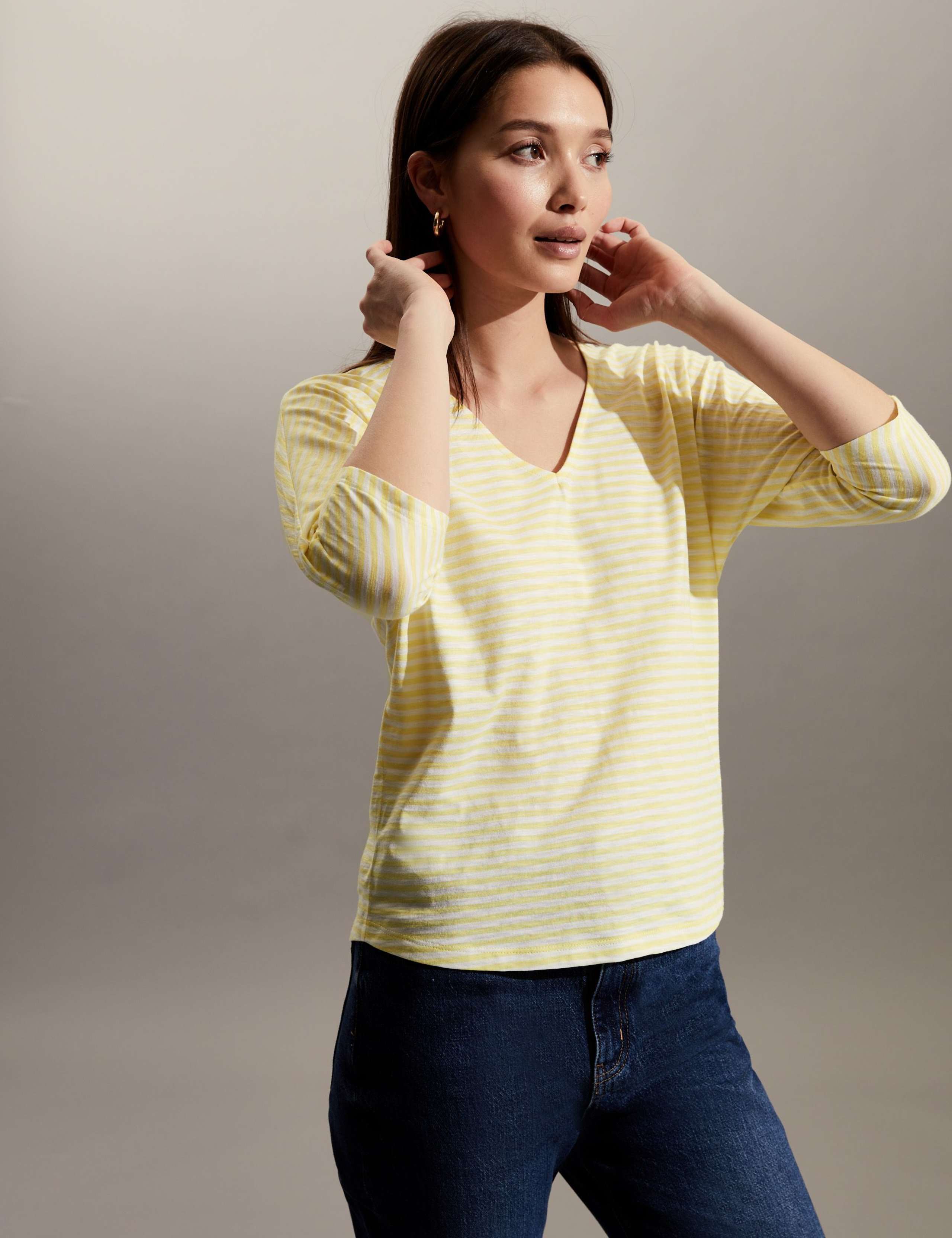 Pure Cotton Striped Batwing Top 5 of 6