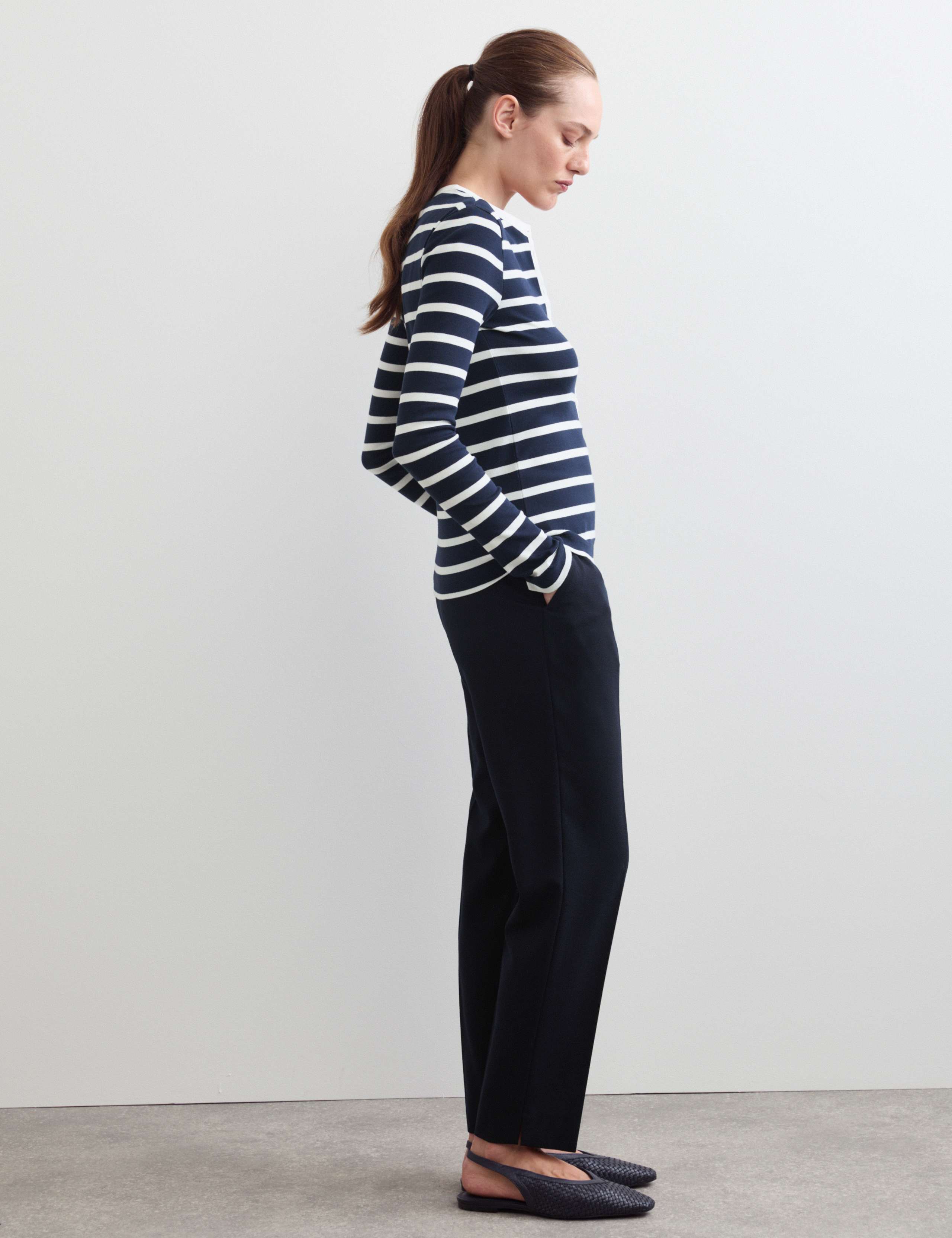 Pure Cotton Jersey Striped Henley Top 4 of 6