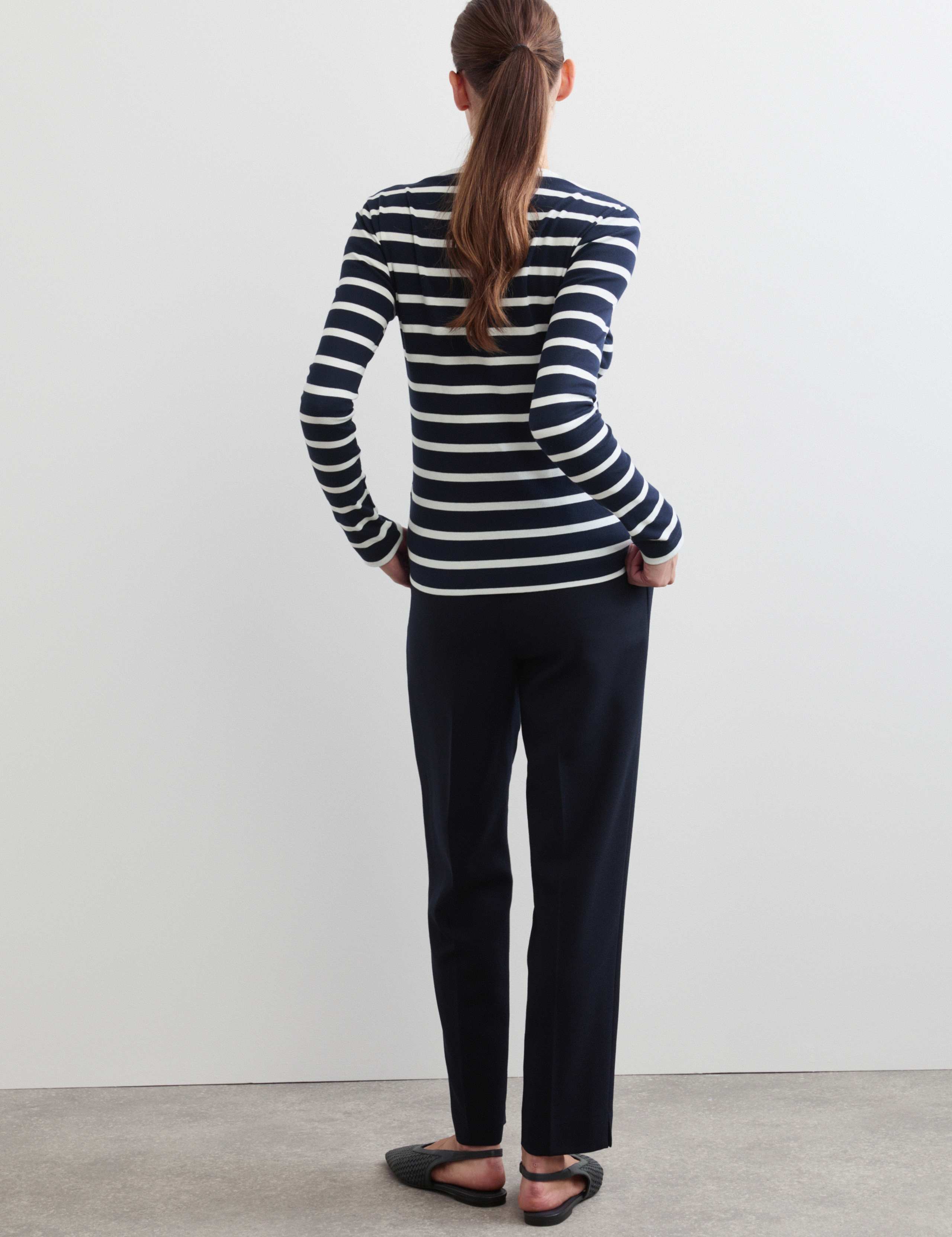 Pure Cotton Jersey Striped Henley Top 5 of 6