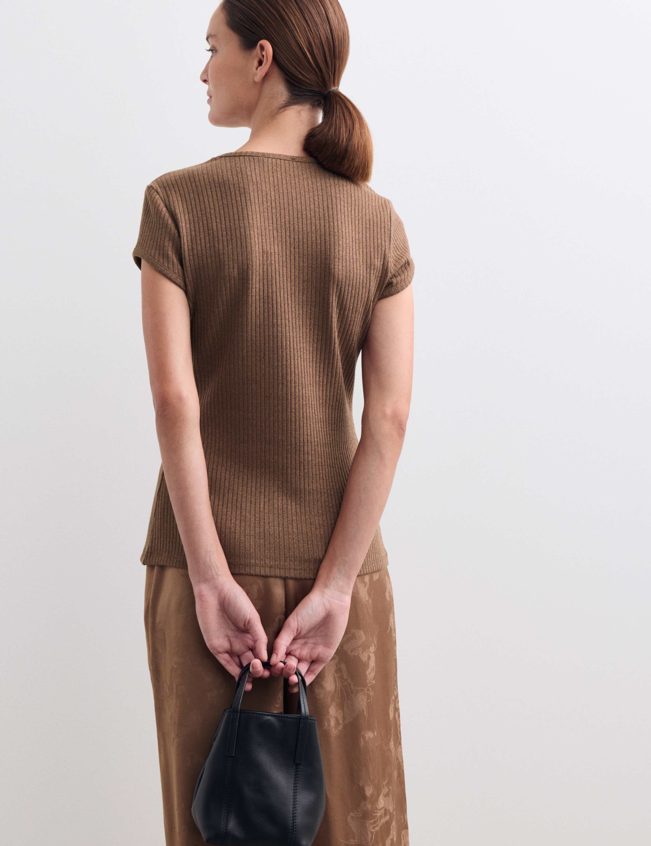 Jersey Lurex Crew Neck Sparkly Top 6 of 6