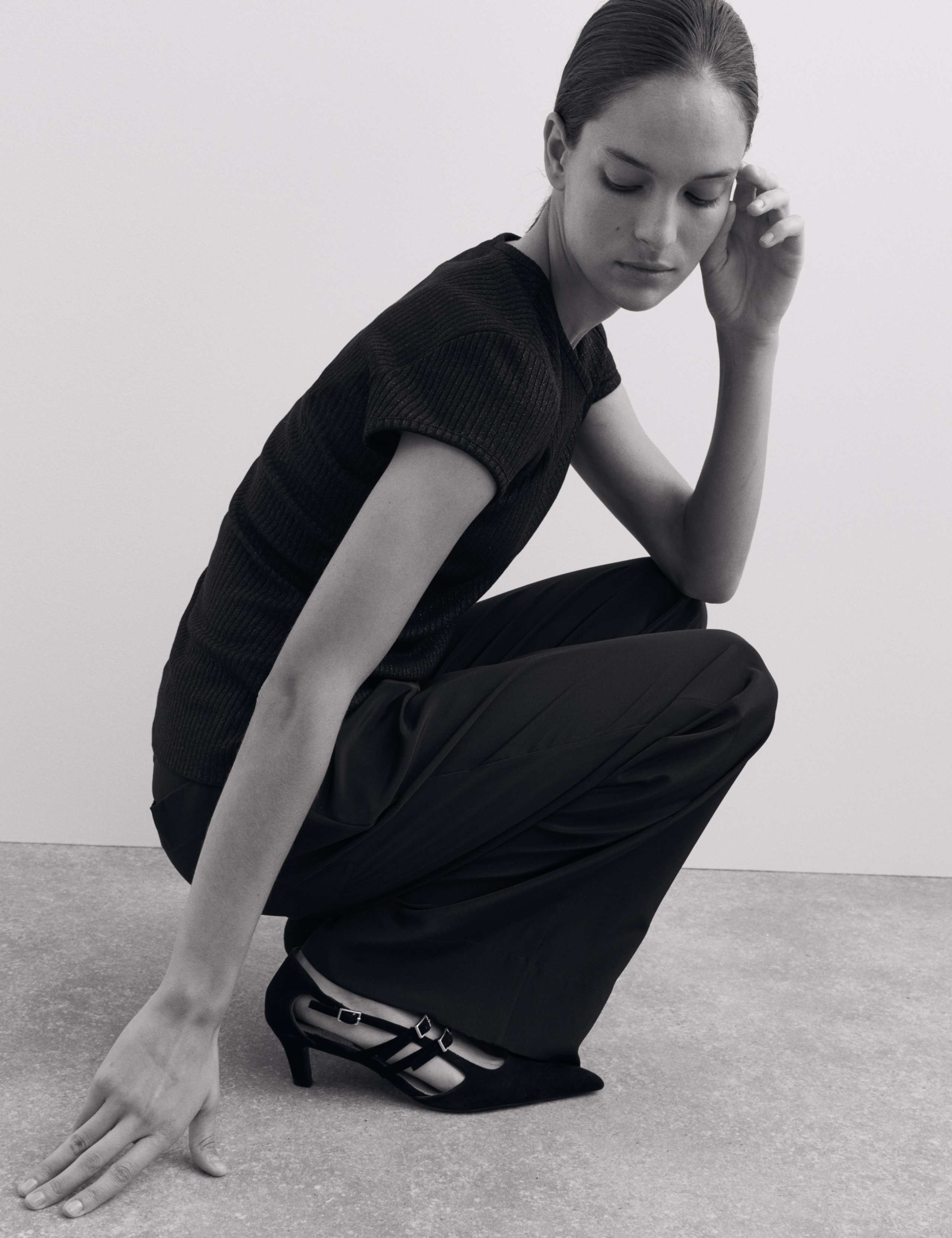 Jersey Crew Neck Sparkly Top 5 of 7