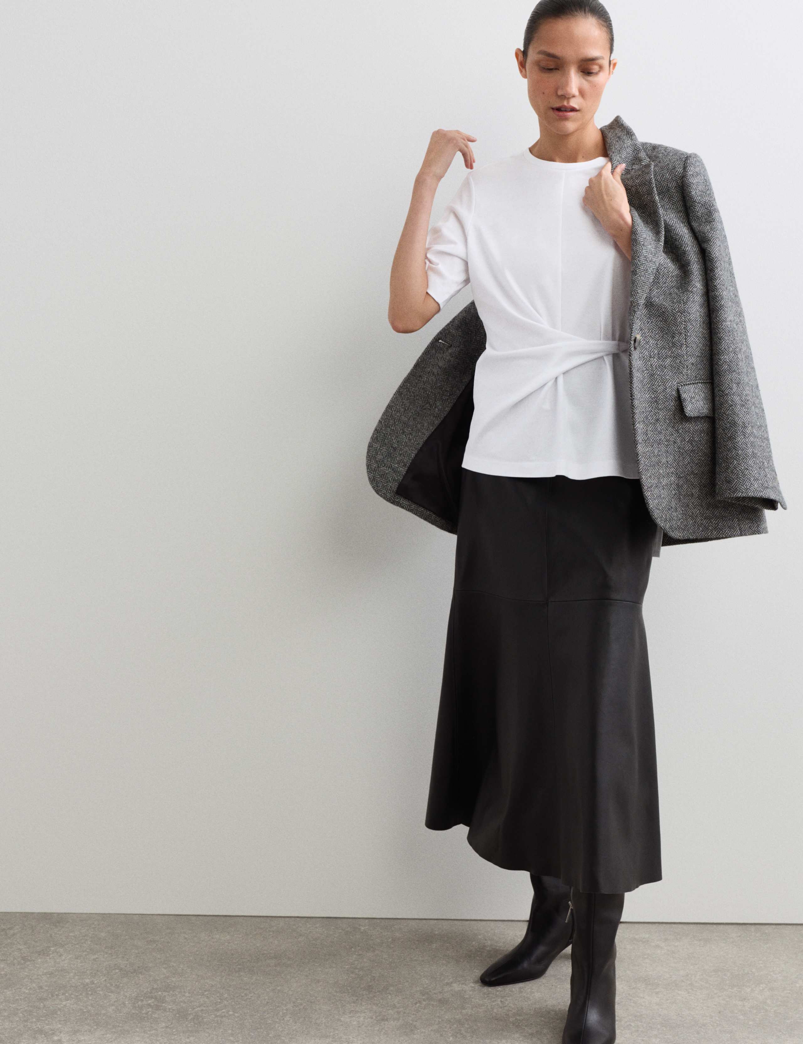 Pure Cotton Tie Waist T-Shirt 1 of 6