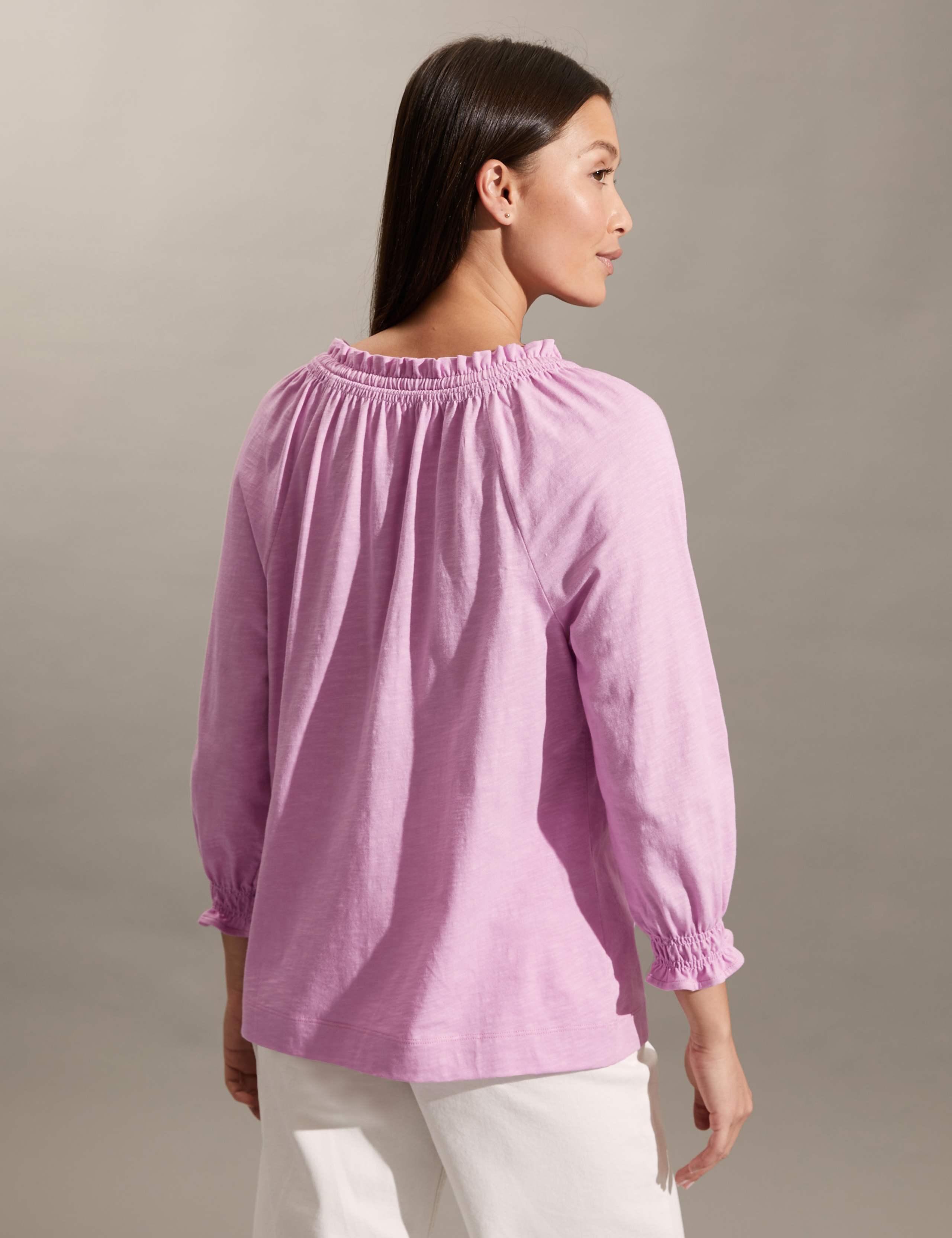 Jersey Tie Neck Top 5 of 6