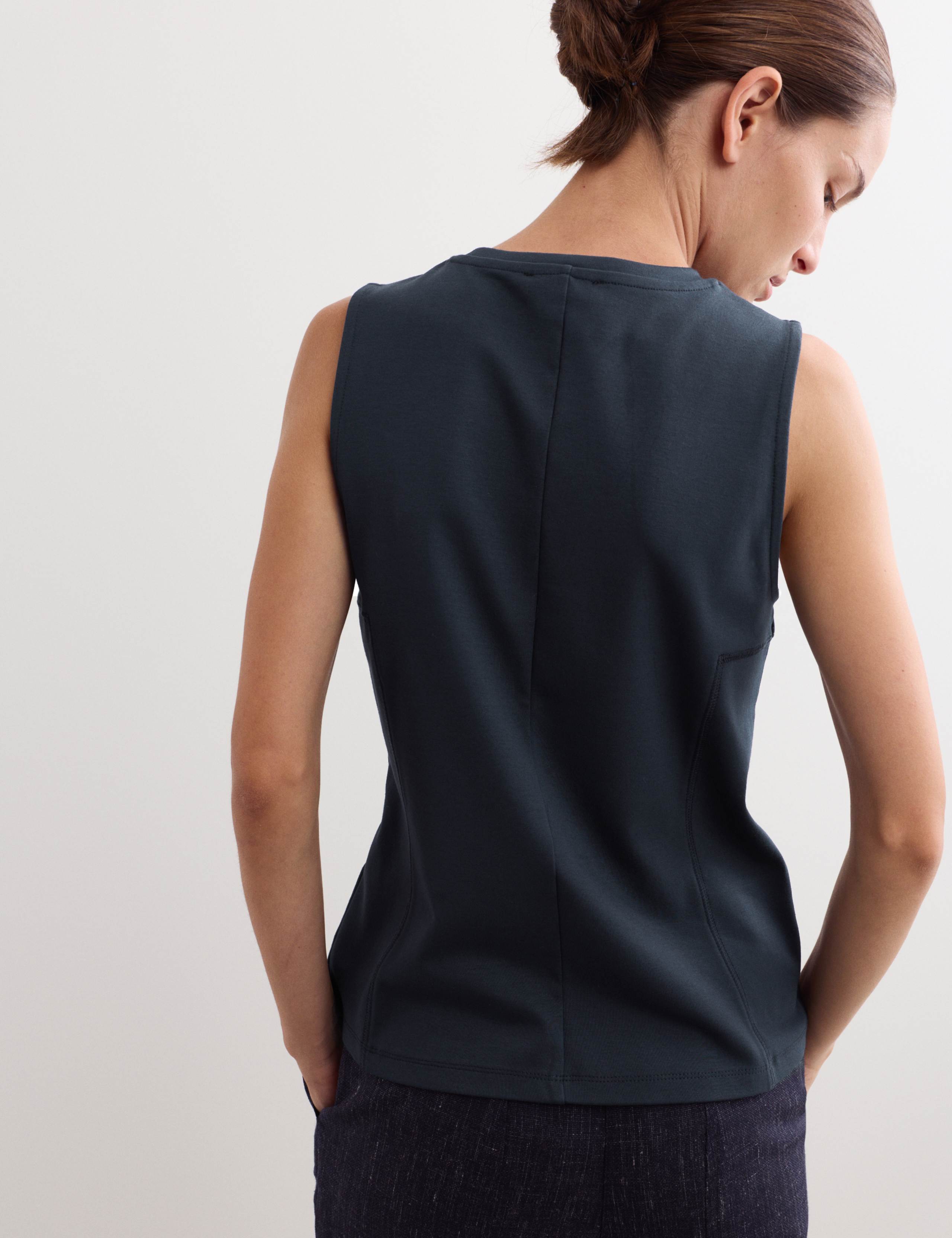 Cotton Modal Blend Shell Top with Stretch 4 of 8