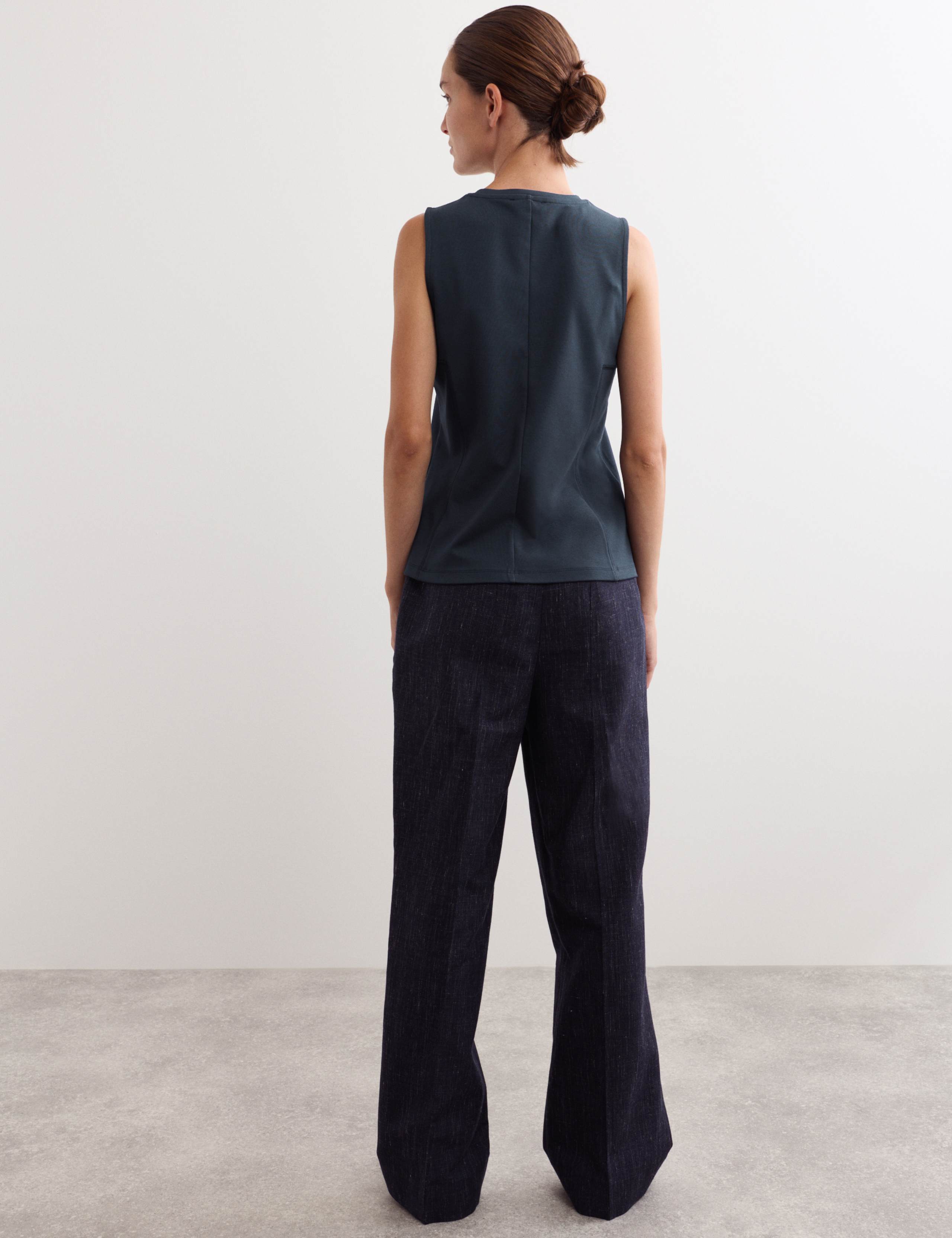 Cotton Modal Blend Shell Top with Stretch 6 of 8