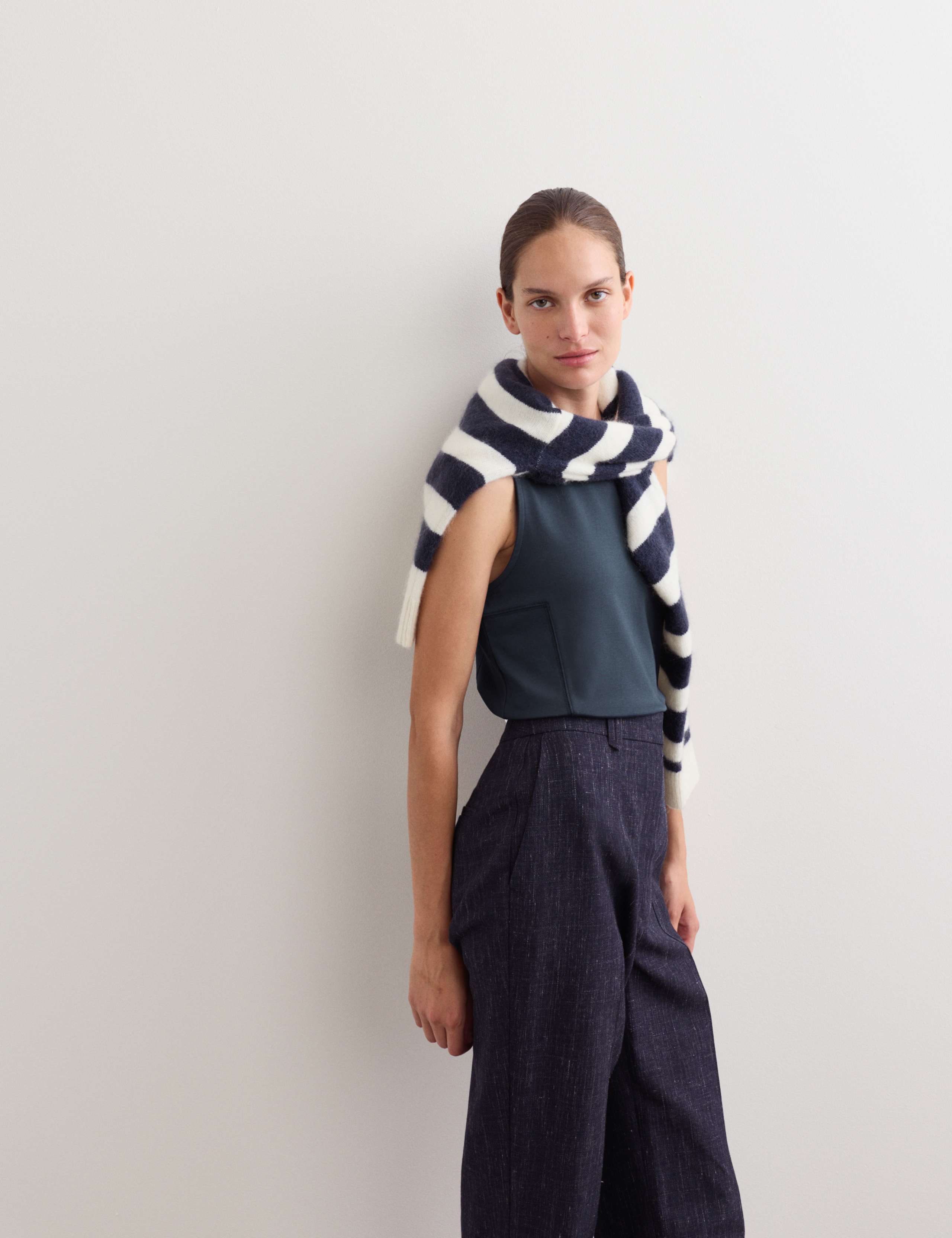 Cotton Modal Blend Shell Top with Stretch 7 of 8