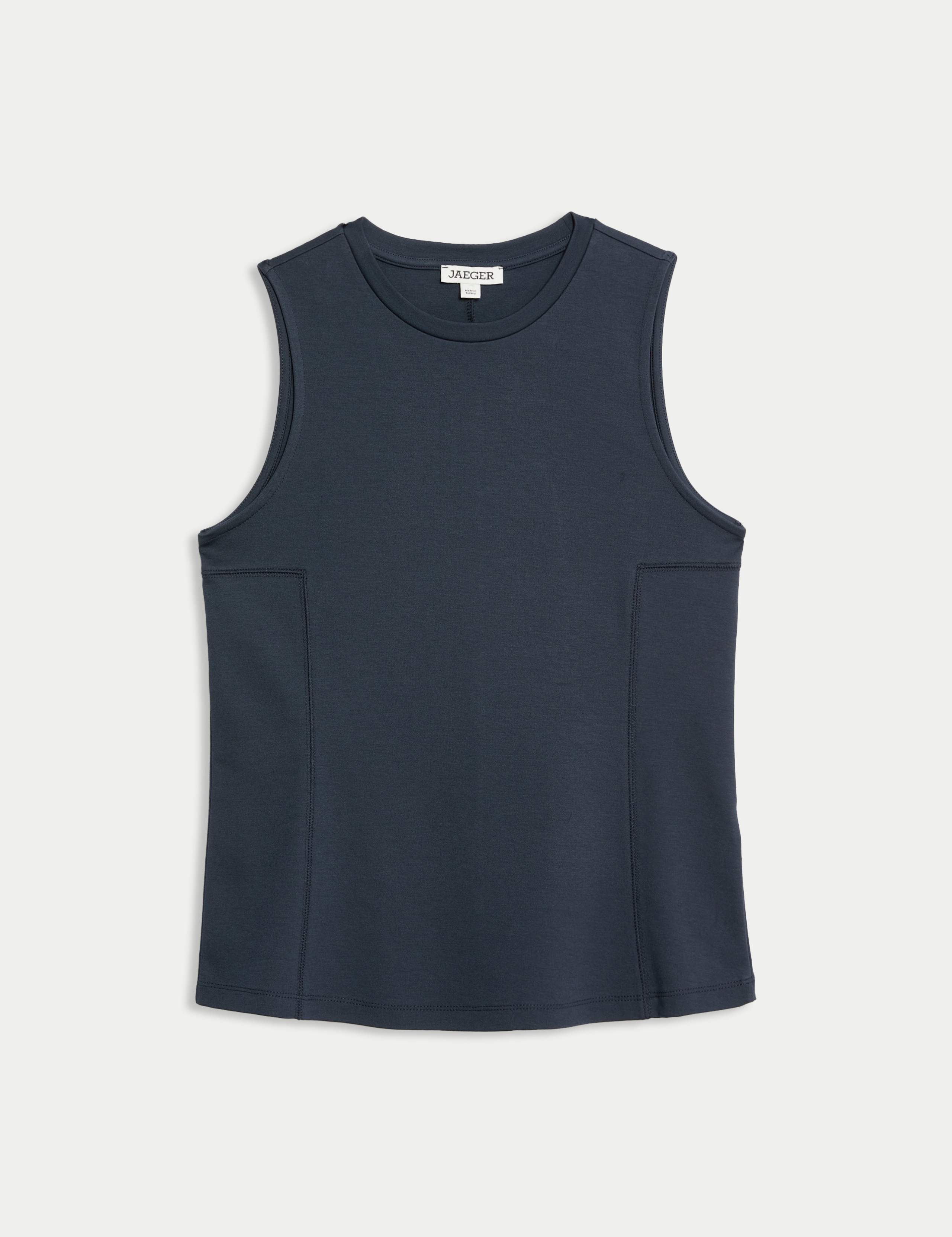 Cotton Modal Blend Shell Top with Stretch 2 of 8