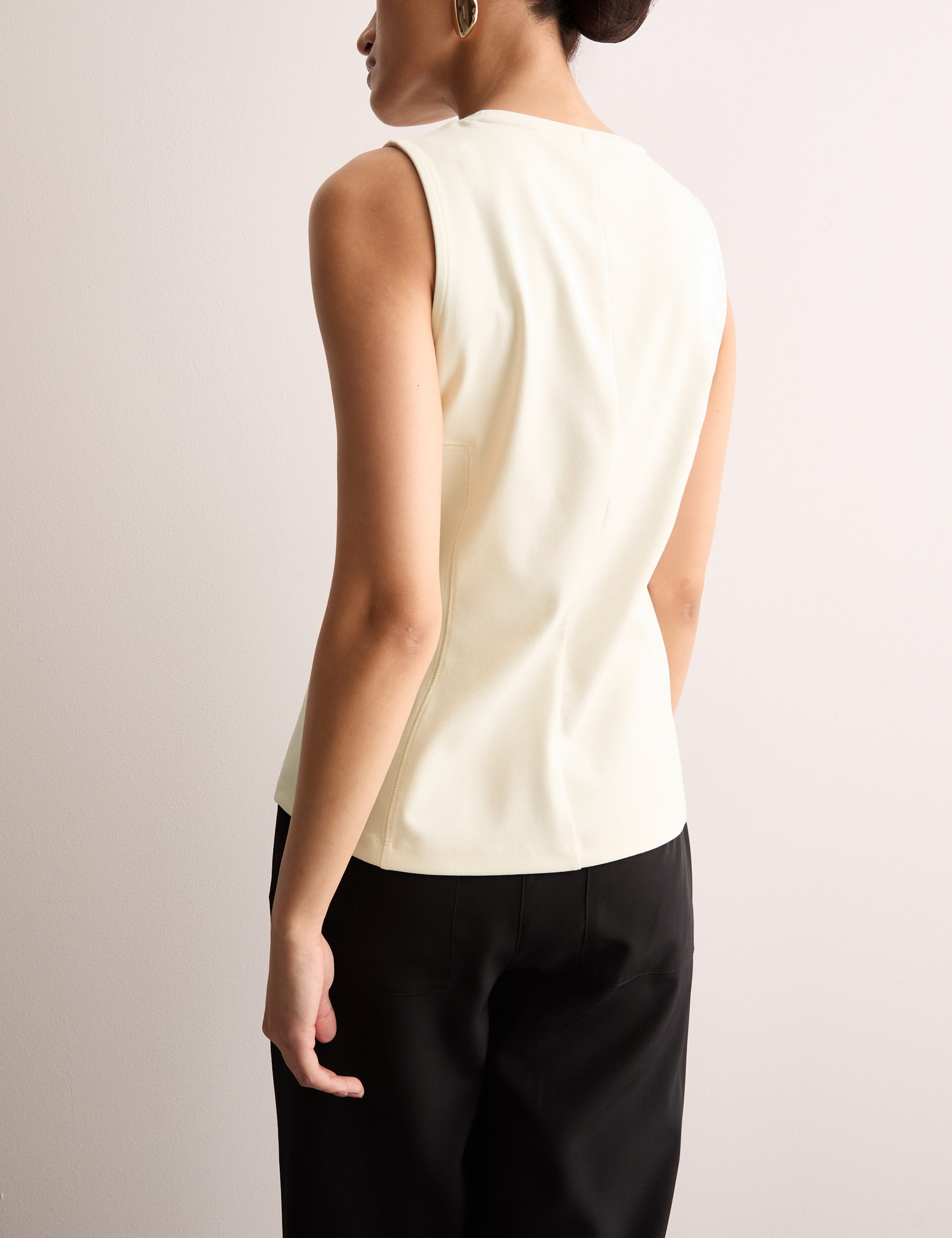 Cotton Modal Blend Shell Top with Stretch 3 of 8